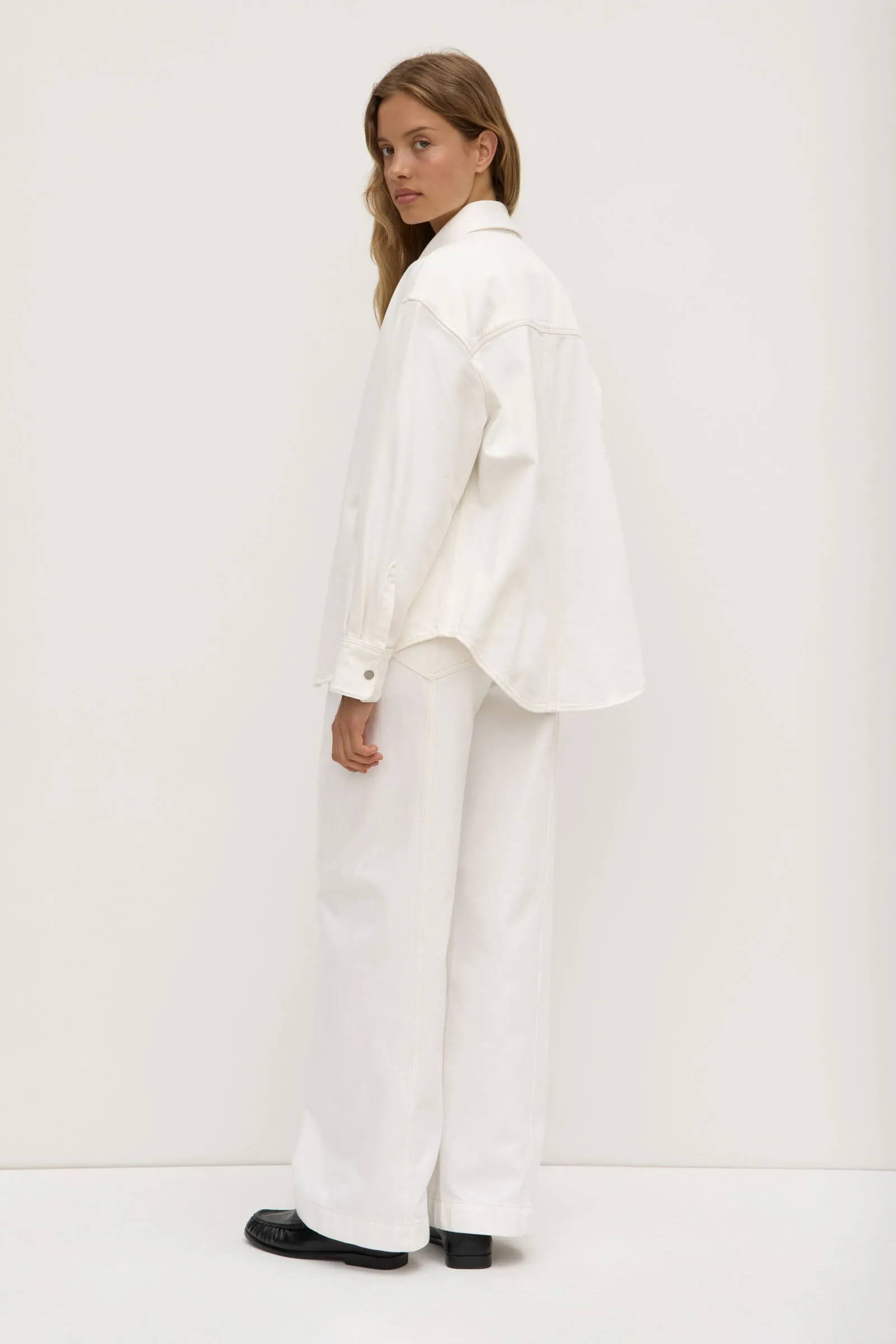 Ruffle Edge Designer Touch Emilia Denim Overshirt