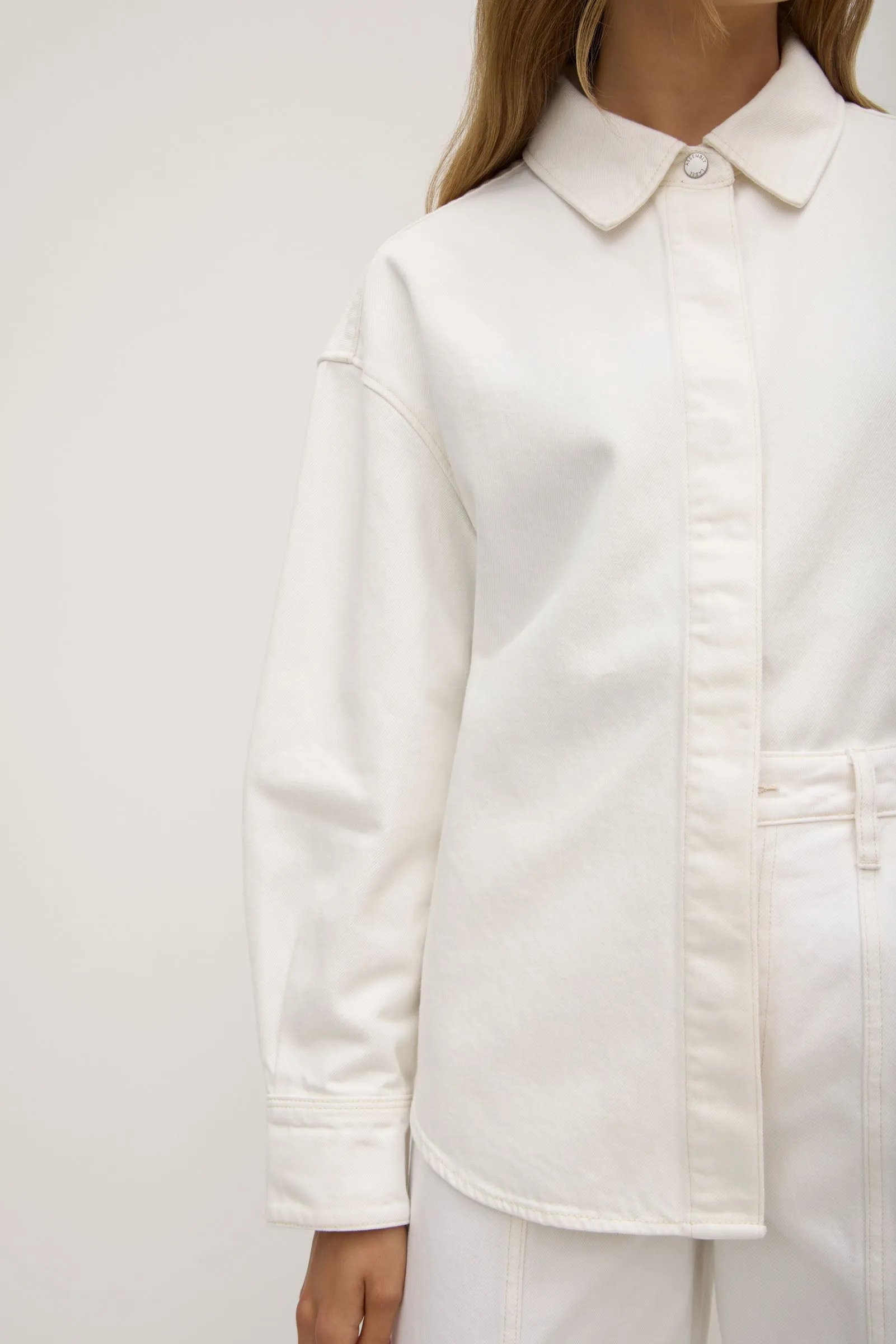 Emilia Denim Overshirt birthday party All-Weather Ready