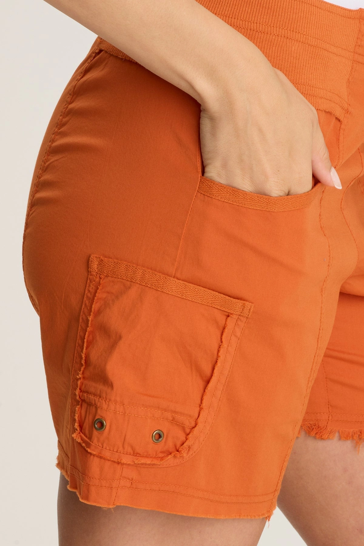 Golf shorts button fly Erna Poplin Multi-Pocket Short