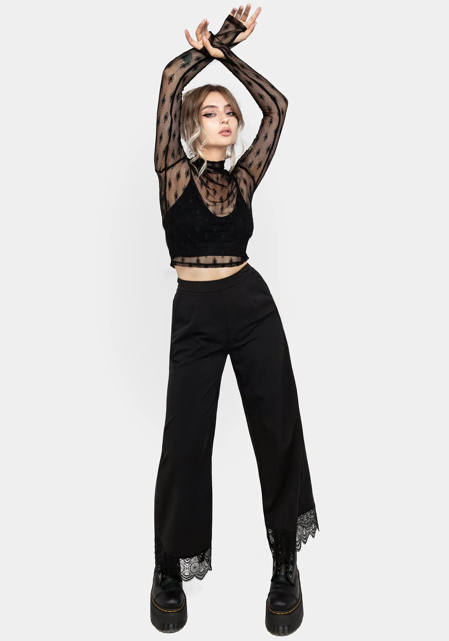Figurine Essendi Long Sleeve Mesh Top