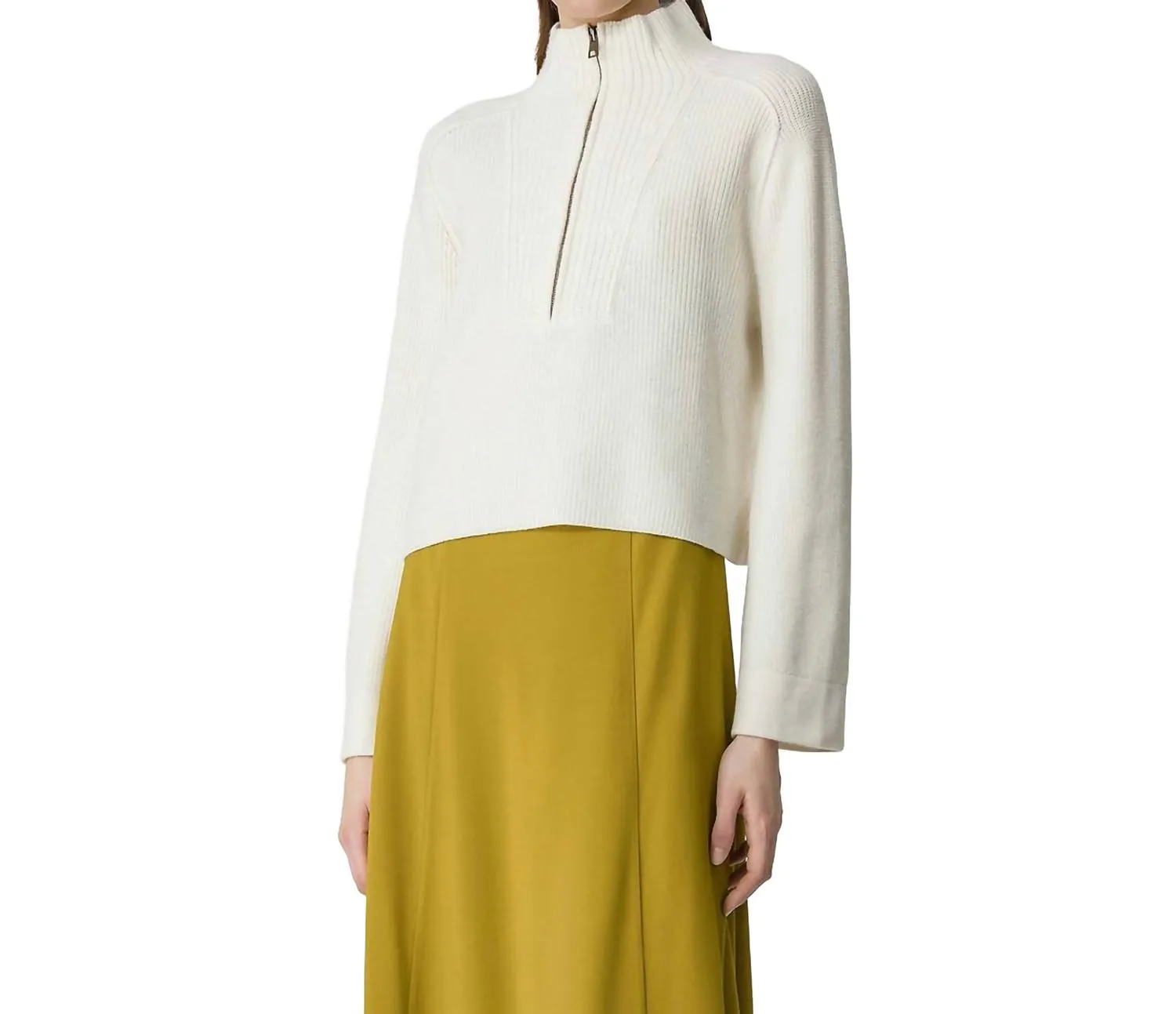 Sophisticated Layers Cammioneur Sweater In Bianco