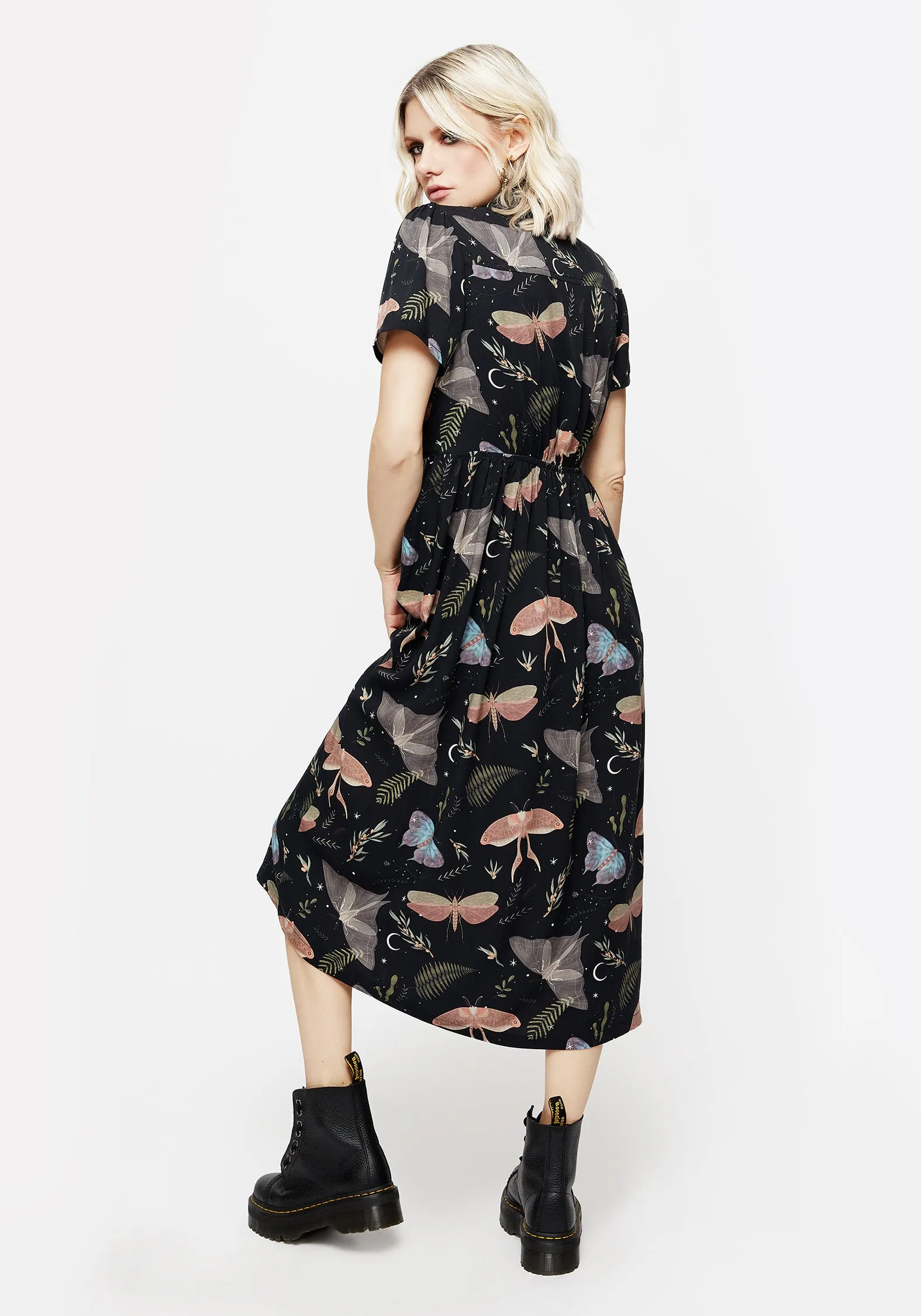 Nightmoth Midi Shirt Dress Chic Casual Wear