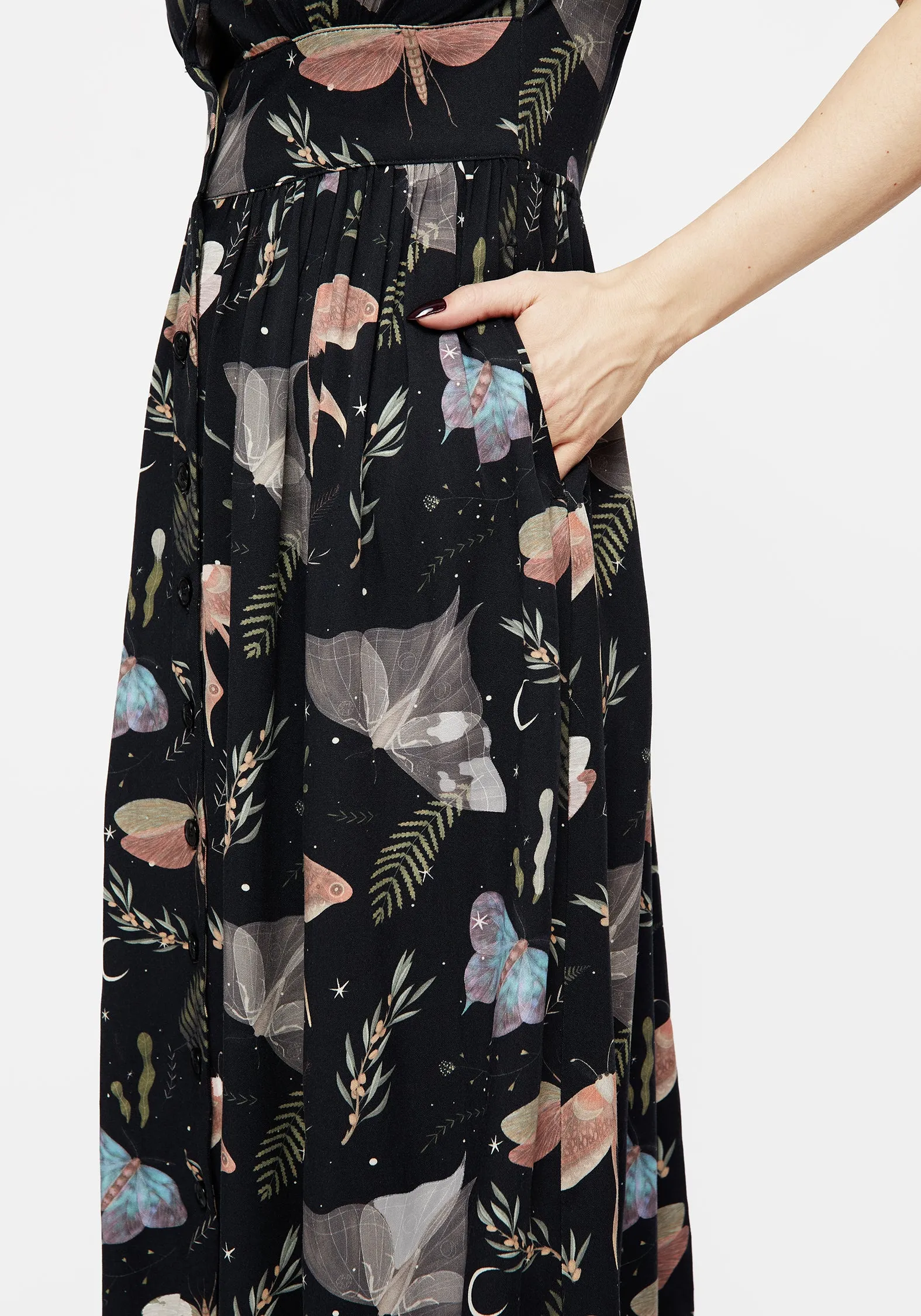 Nightmoth Midi Shirt Dress Calm Beauty Minimal Touch