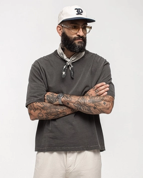 Street Ready Customizable Essential Boxy T-Shirt - Faded Black