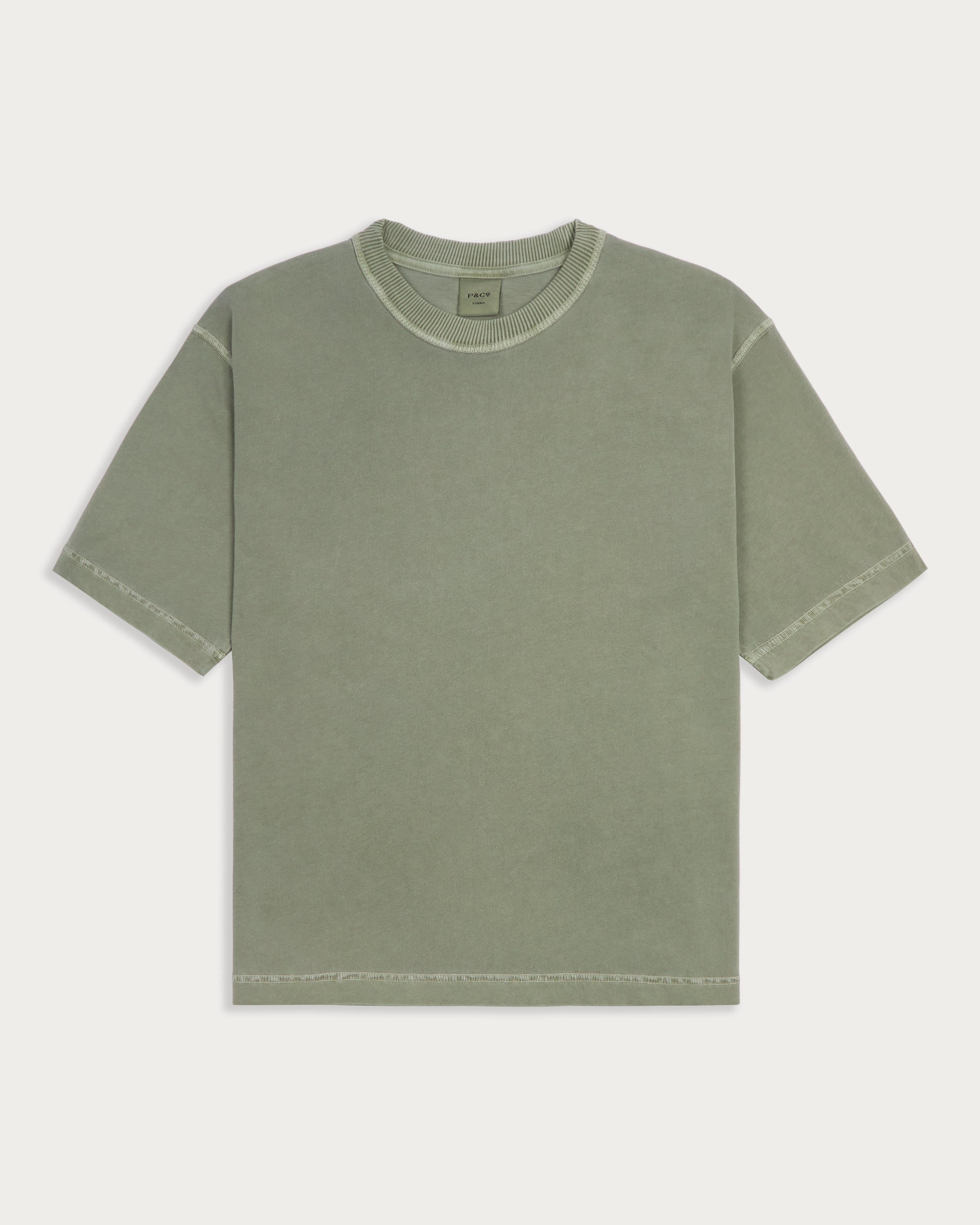 Essential Boxy T-Shirt - Faded Sage Easy Wear Option