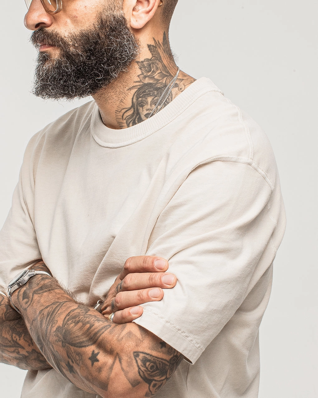 Essential Boxy T-Shirt - Fog White UV resistant
