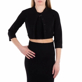 Victoria Beckham Pointelle Cropped Cardigan Timeless Cozy