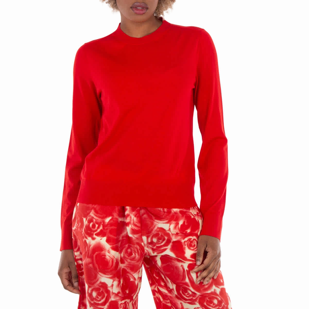 Burberry Pillar Wool Crewneck Sweater Snuggly Design Classic Look