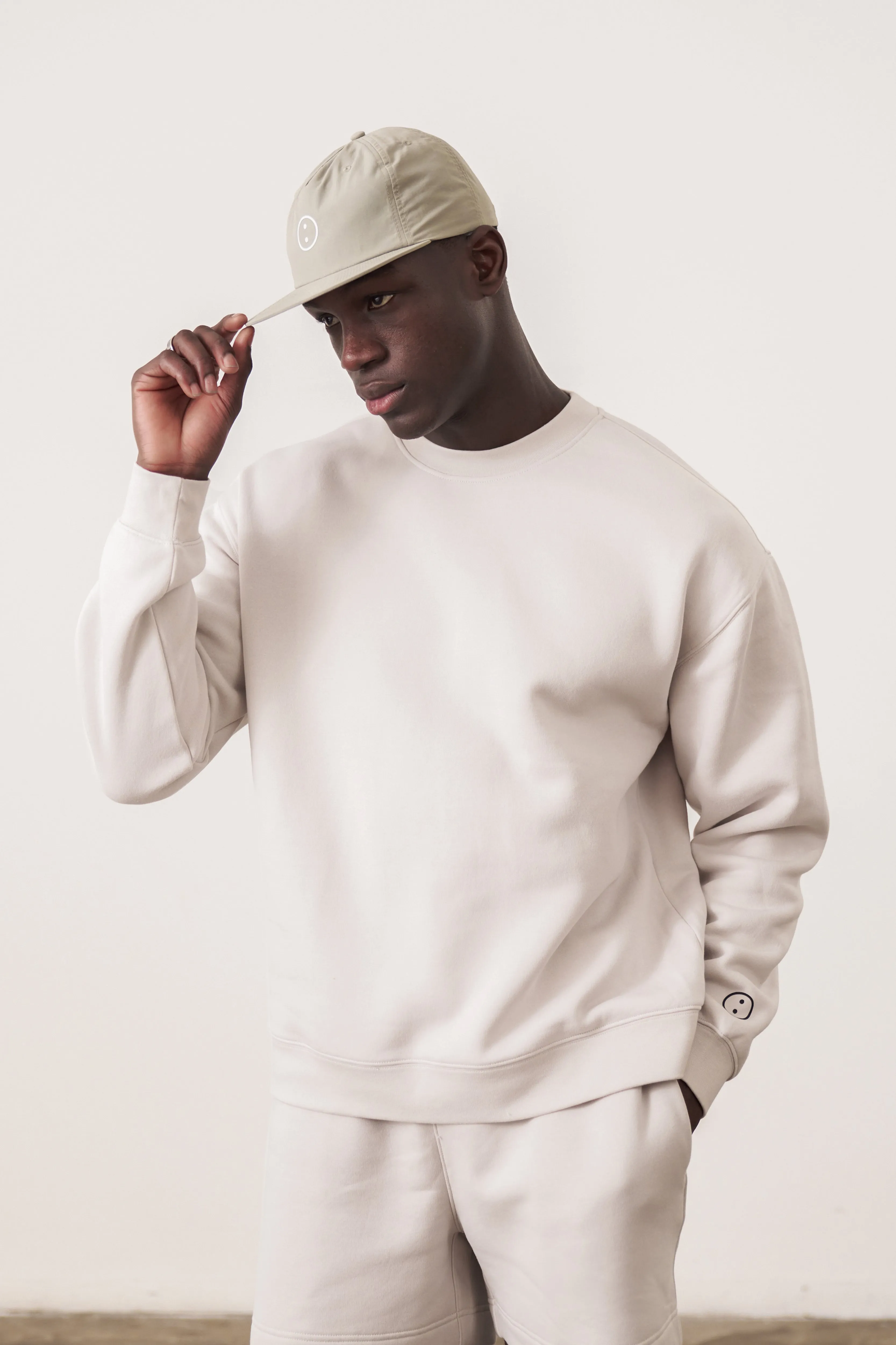 Essentials Premium Sweater - Bone Yarn Dyed Fabric