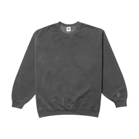 Essentials Vintage Washed Sweater - Charcoal Breathable Mesh Panels