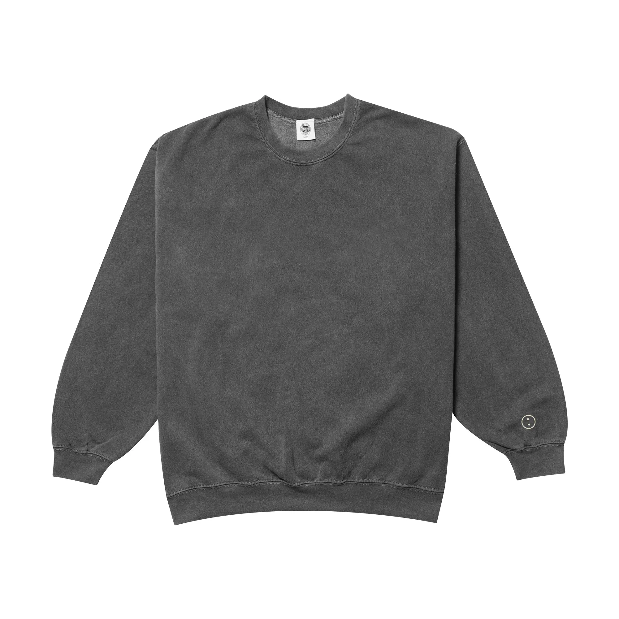 Essentials Vintage Washed Sweater - Charcoal Breathable Mesh Panels