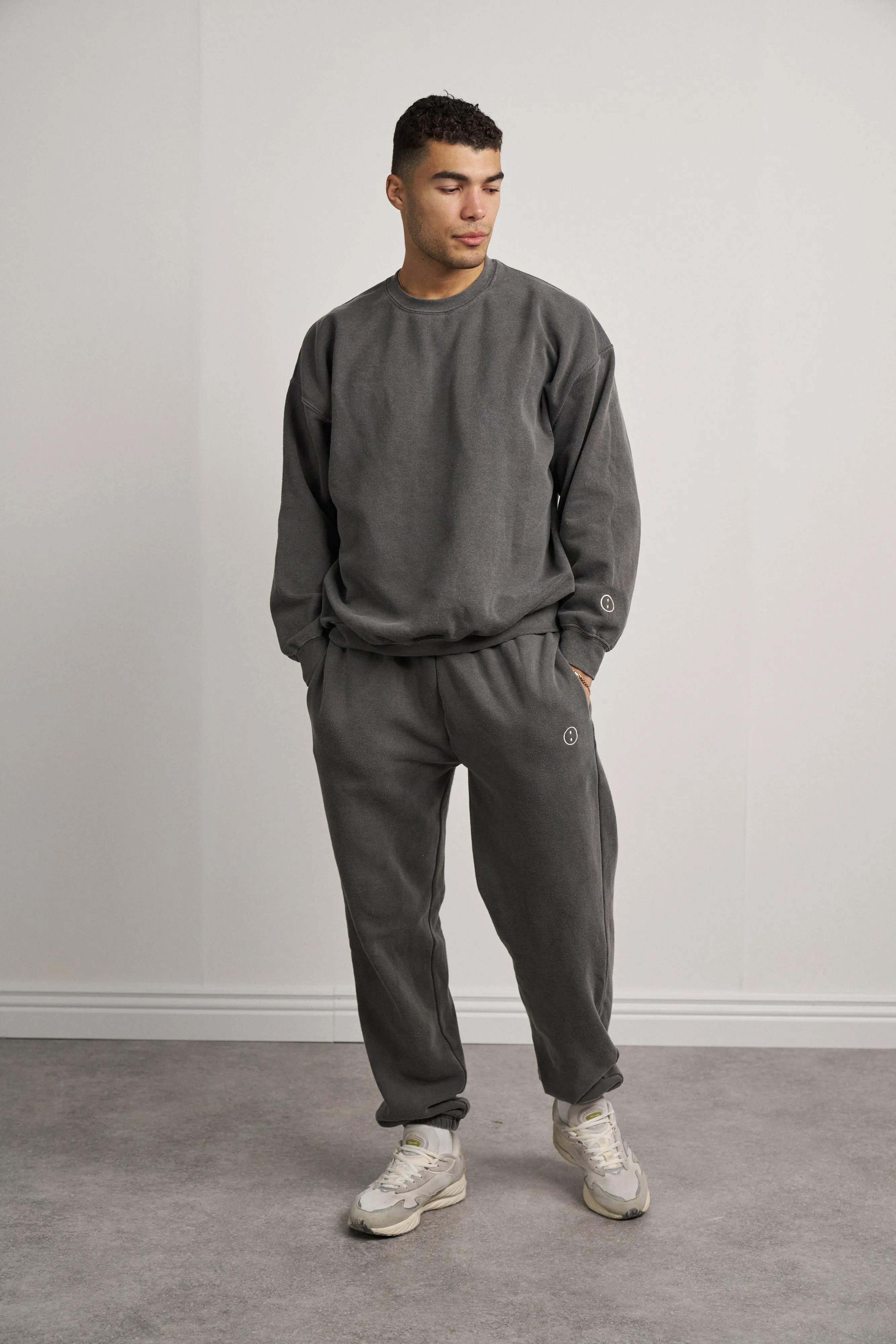 Ultimate Layer Essentials Vintage Washed Sweater - Charcoal