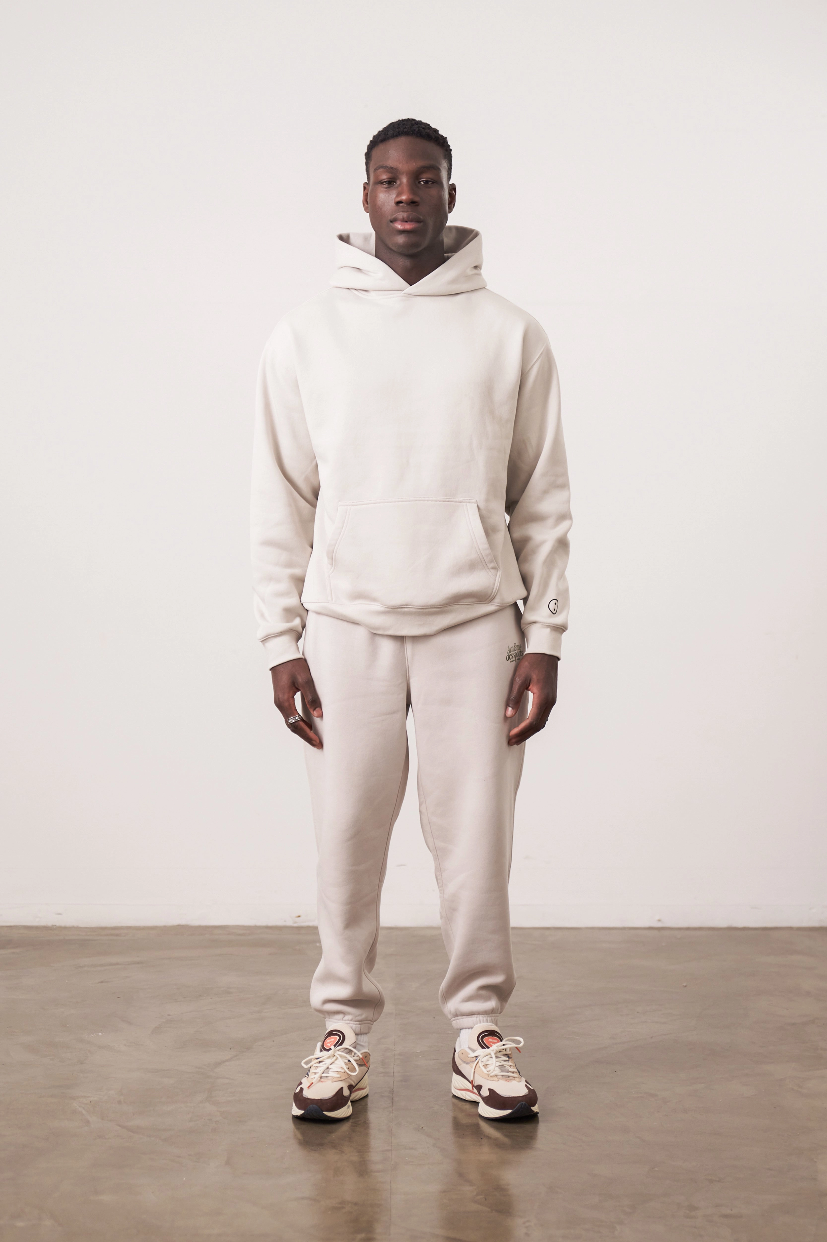 Training Wear Loose Fit Essentials Premium Hoodie - Bone