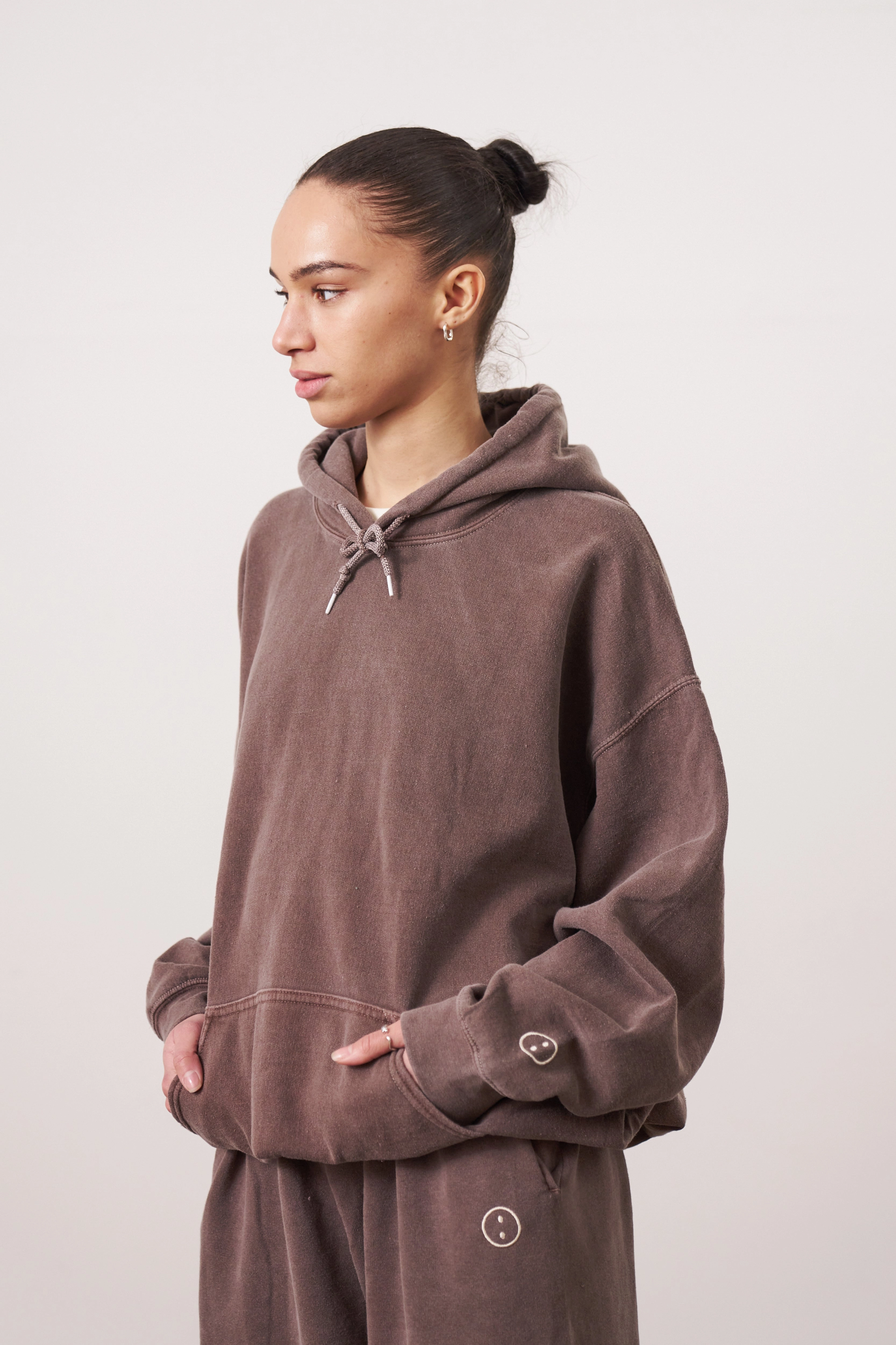 Porcupine like Essentials Vintage Washed Hoodie - Cocoa