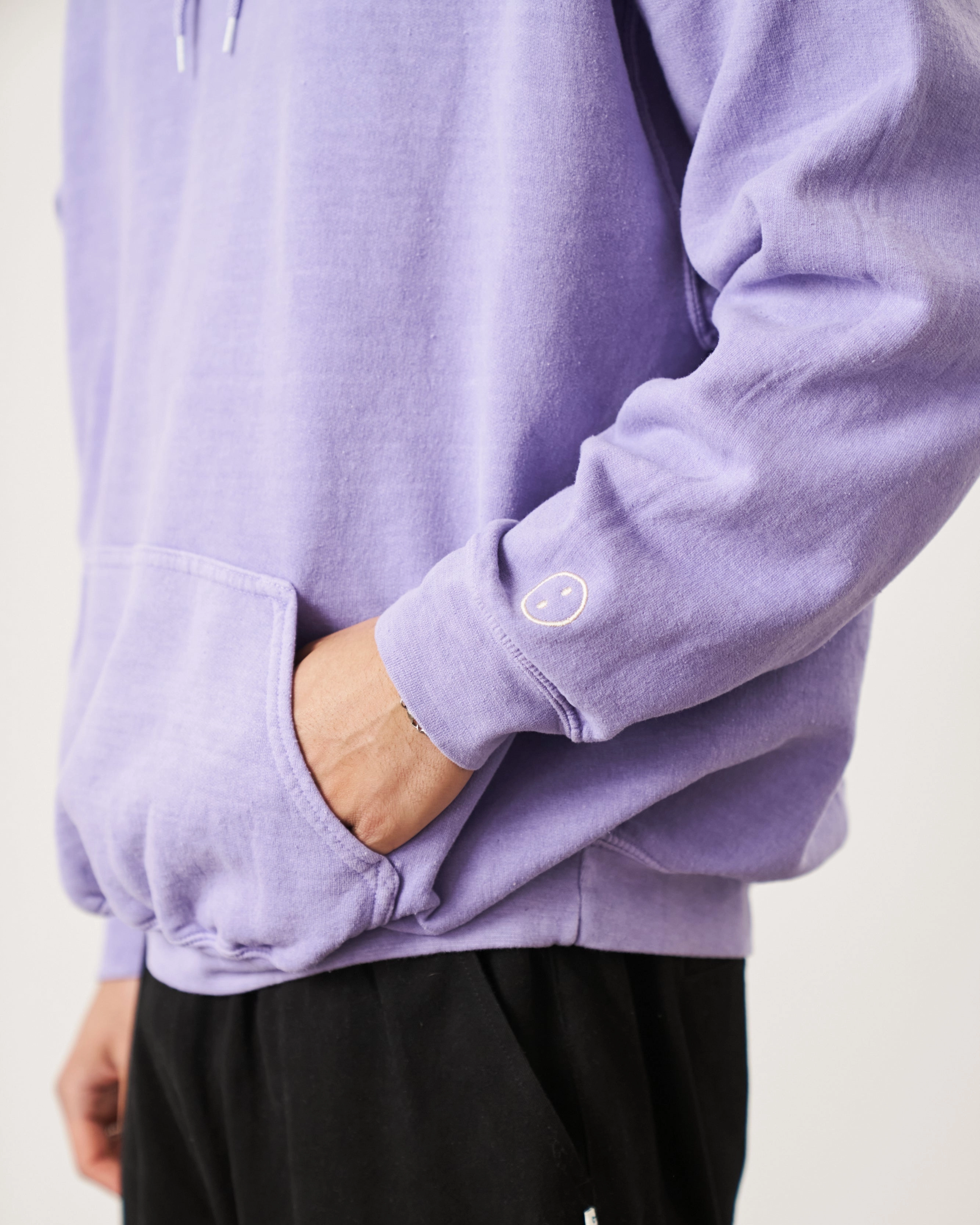 Logo Detail Essentials Vintage Washed Hoodie - Orchid