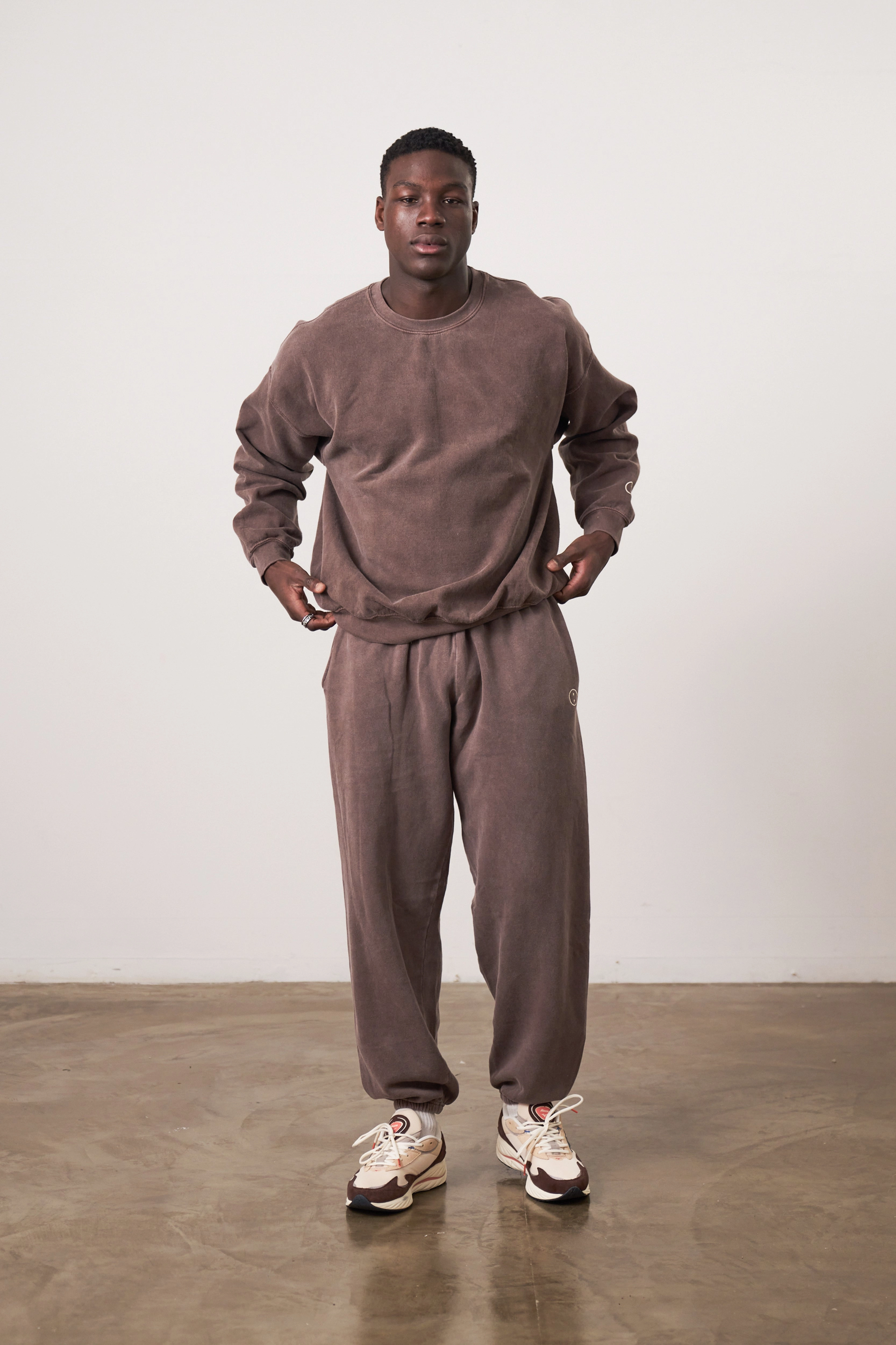 Comfy Active Essentials Vintage Washed Joggers - Cocoa