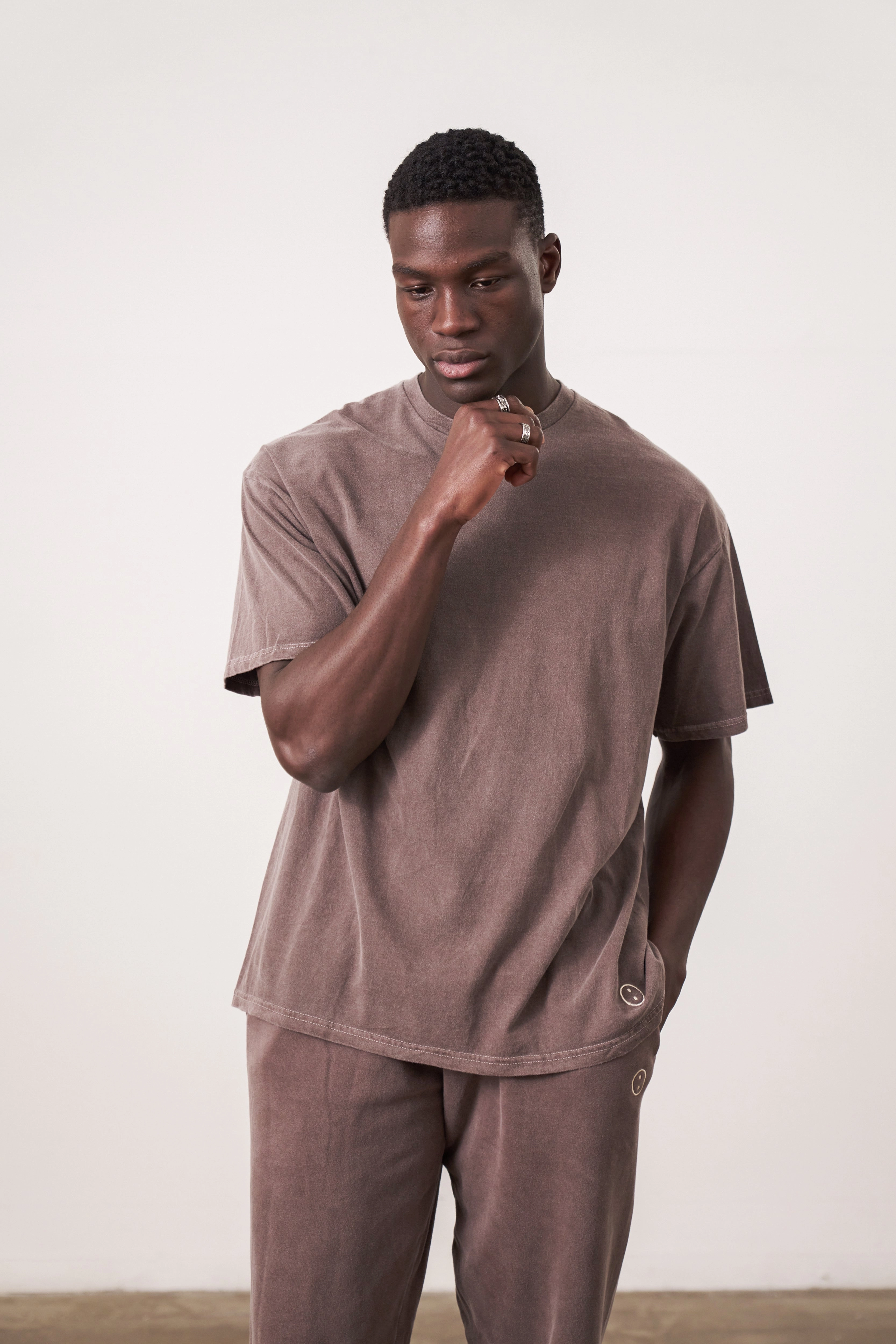 Daily Comfort Essentials Vintage Washed Tee - Cocoa