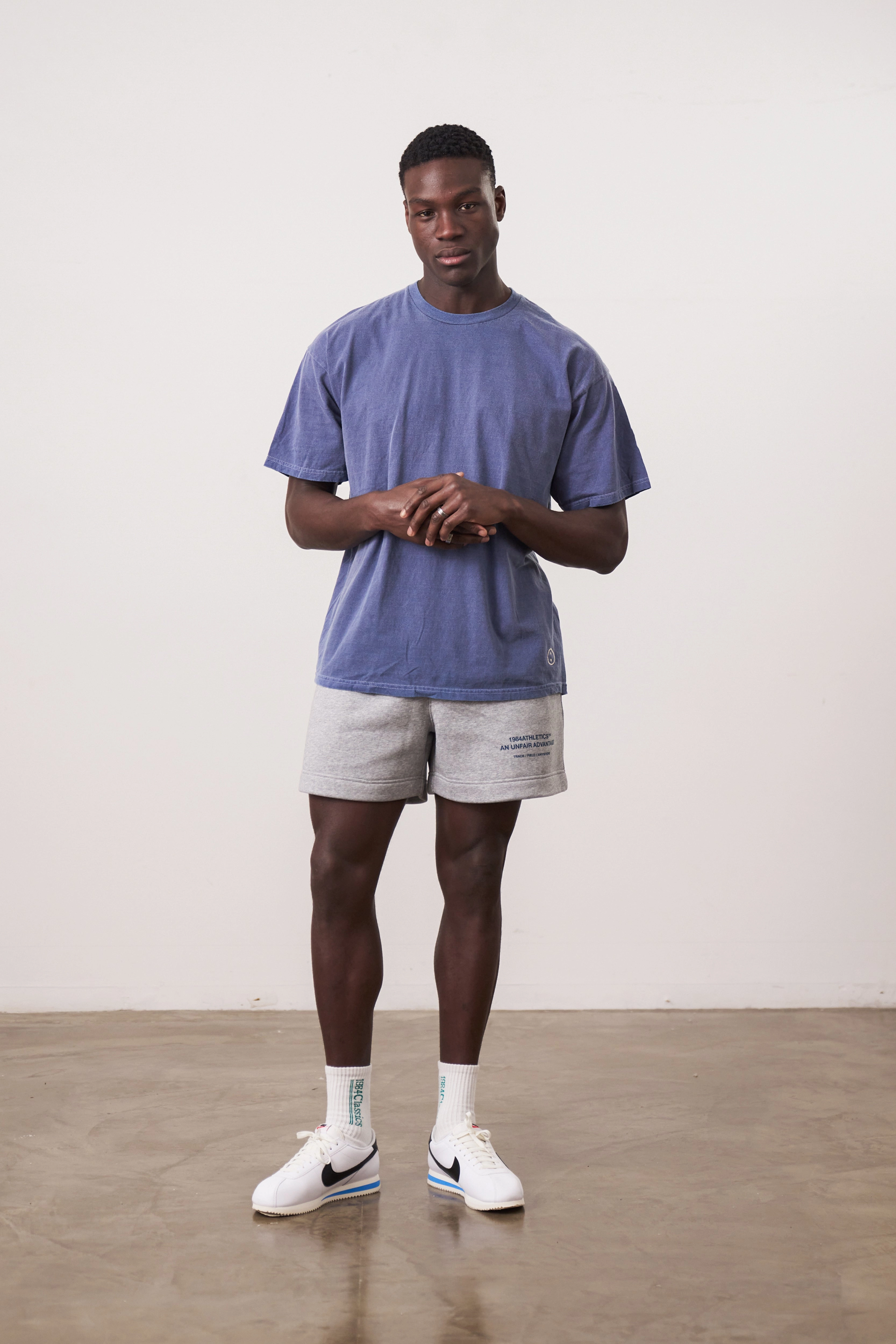 Comfy Casual Essentials Vintage Washed Tee - Navy