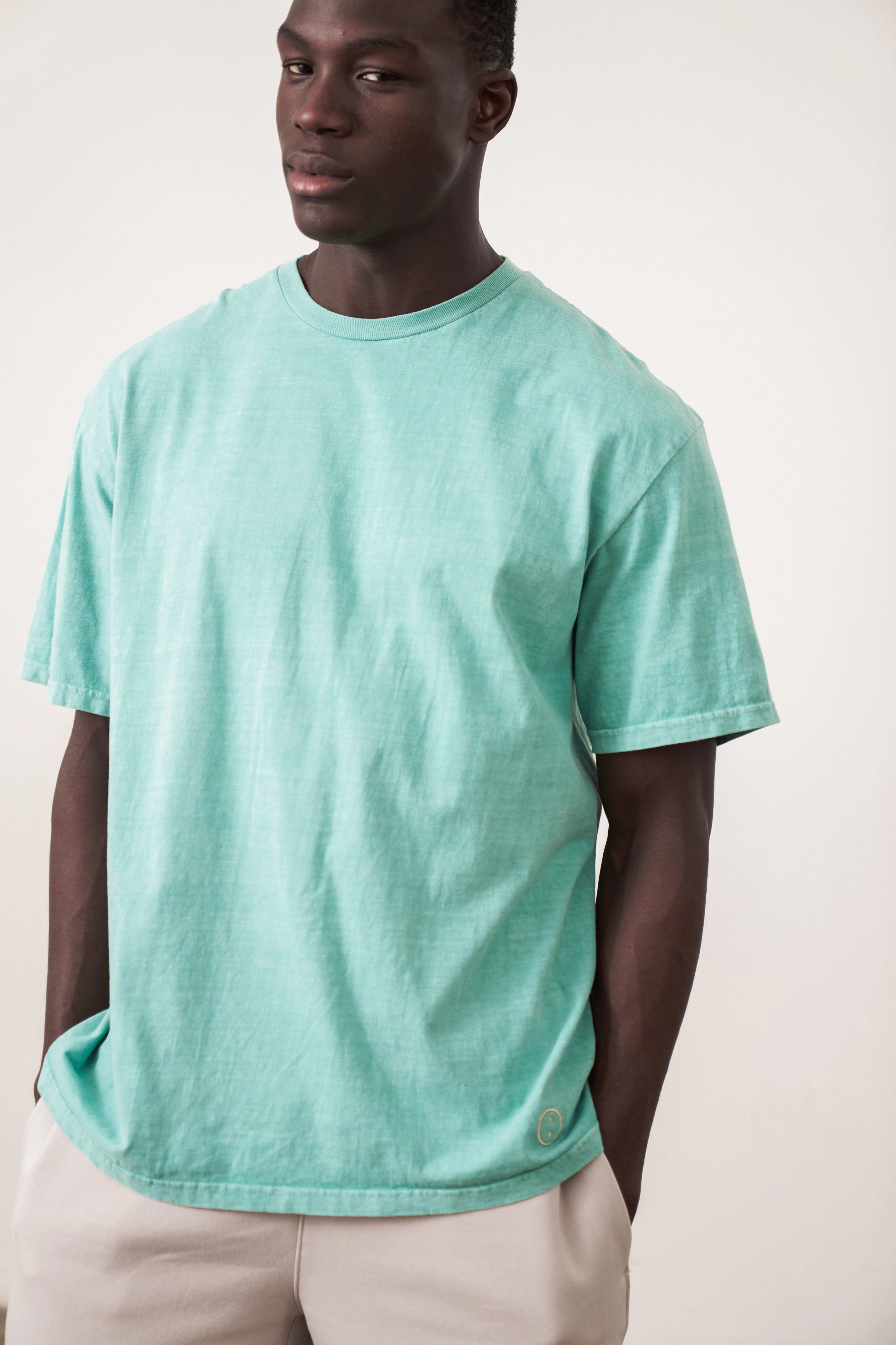 Soft and breathable UV Protection Essentials Vintage Washed Tee - Seafoam