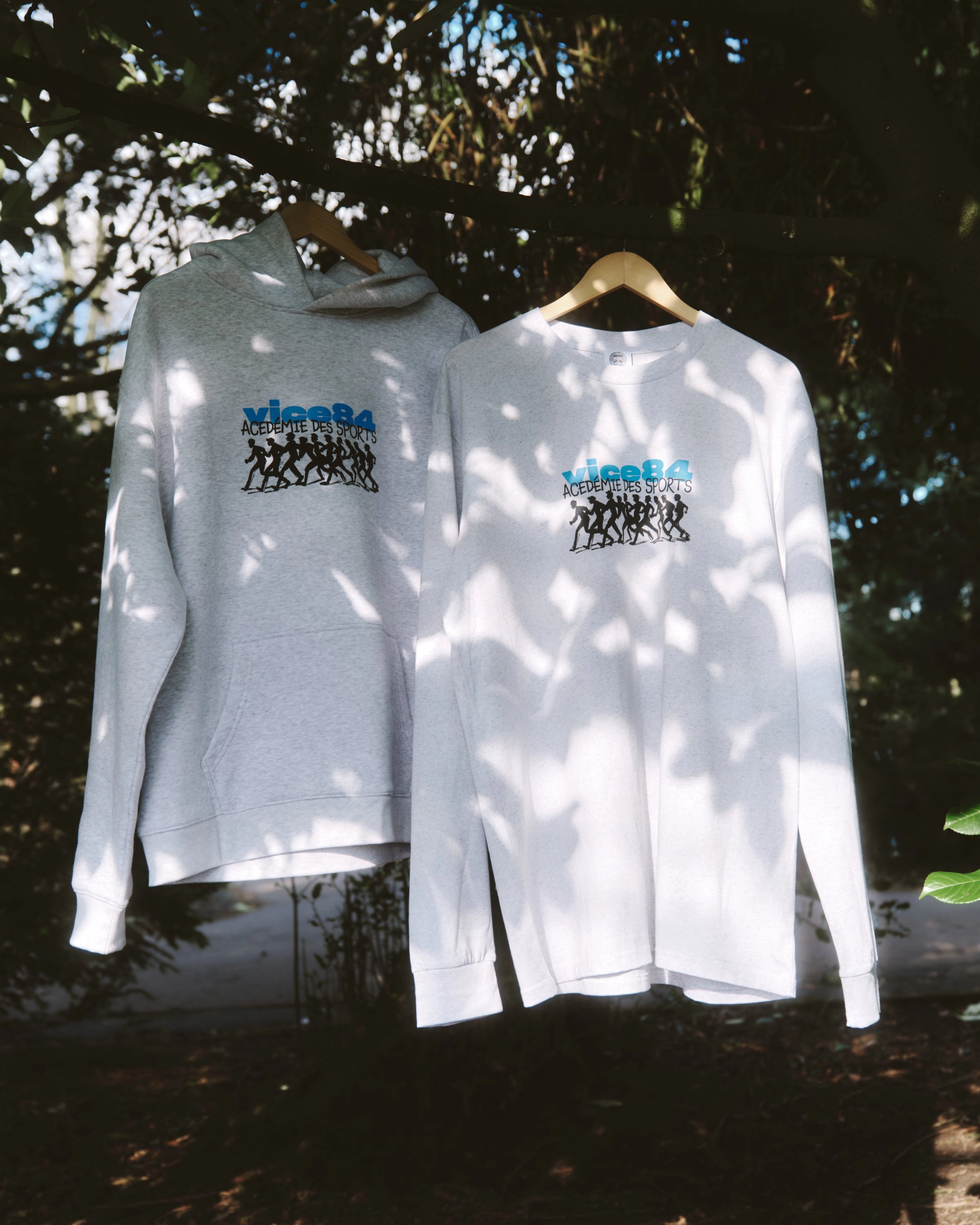 Perfect Layering Linen blend Vice 84 'Runners' LS Tee - Ash Grey
