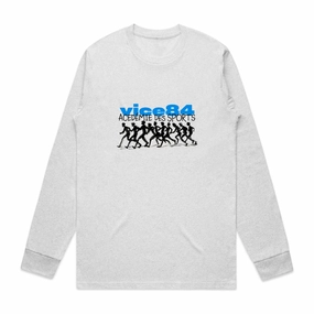 Vice 84 'Runners' LS Tee - Ash Grey Casual Layer Look Light Casual
