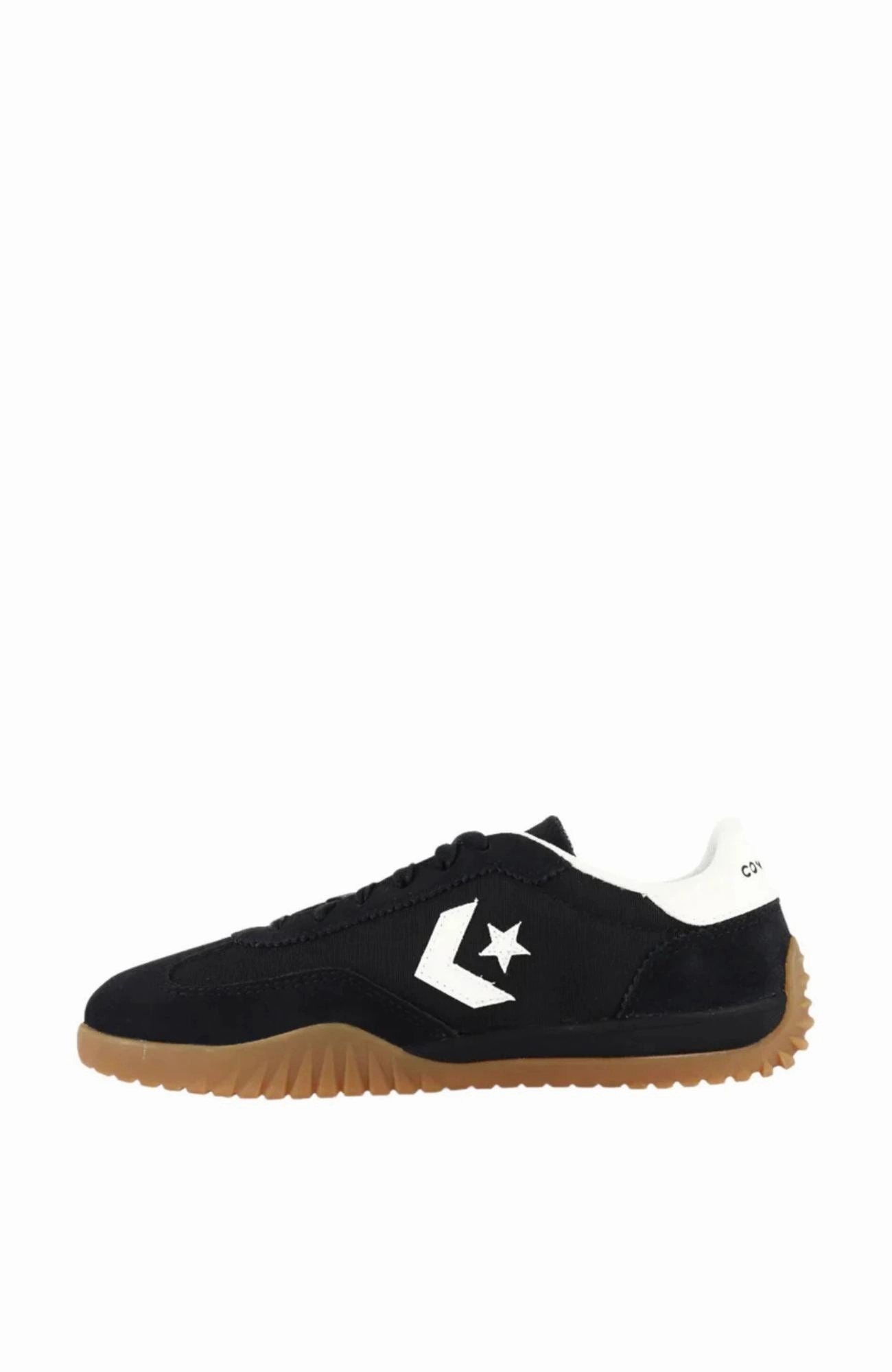 Casual Day Vented Heel Panel Run Star Trainer Low Top Black Egret Honey