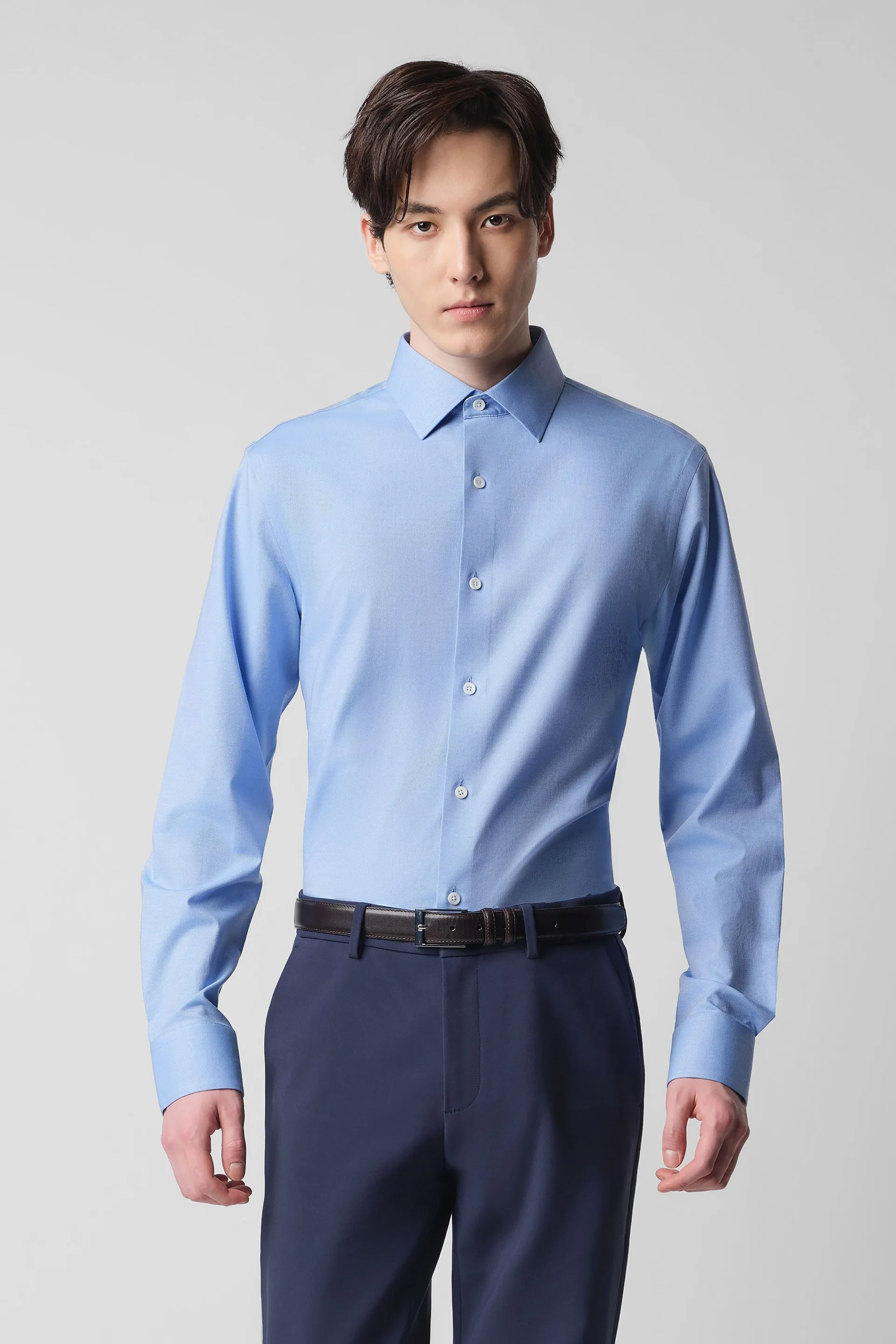 CottonSTRETCH Royal Oxford Dress Shirt | Blue 33244N Unmatched comfort