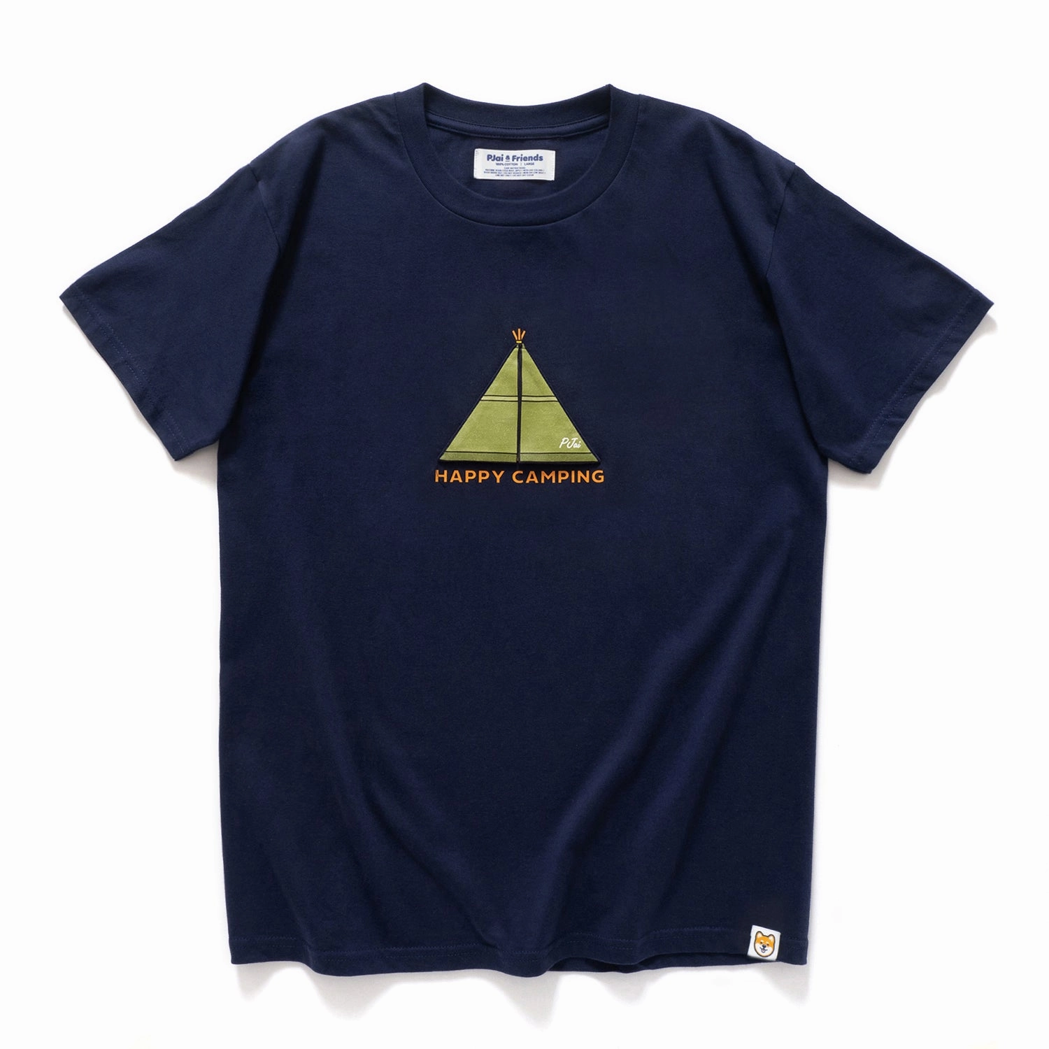 (ZT1392) Happy Camping Graphic Tee UltraSoftBrushedInterior Minimal Trend
