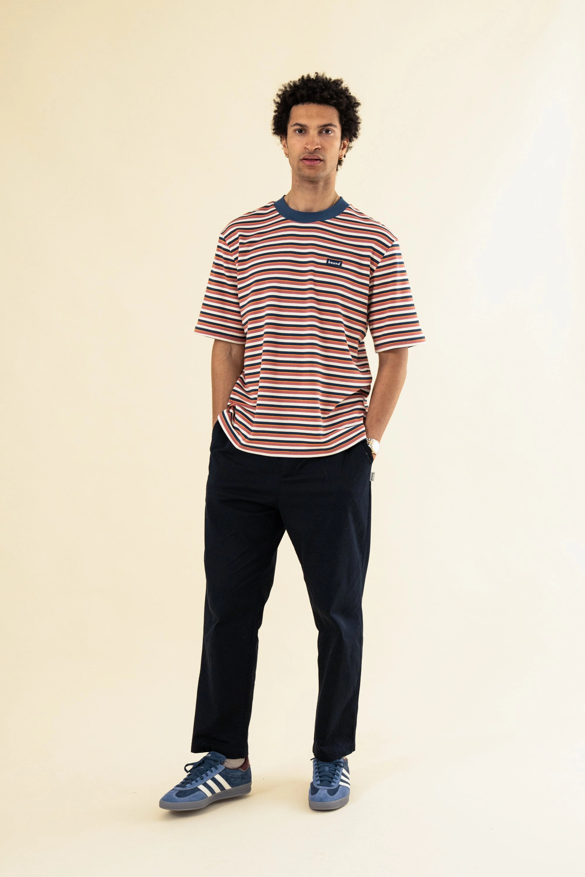 QuickDryTechnology Colorfast Material bound Oxford Heavy Stripe Tee