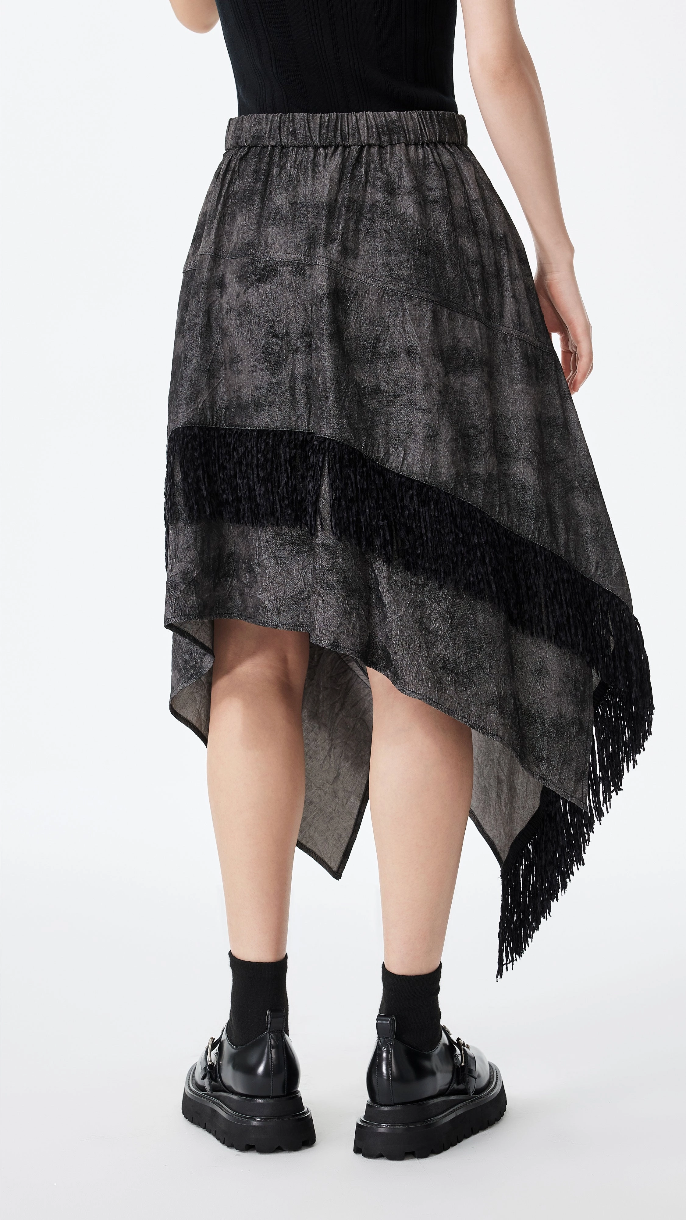 Western Faux Denim Pencil Skirt Classic Choice