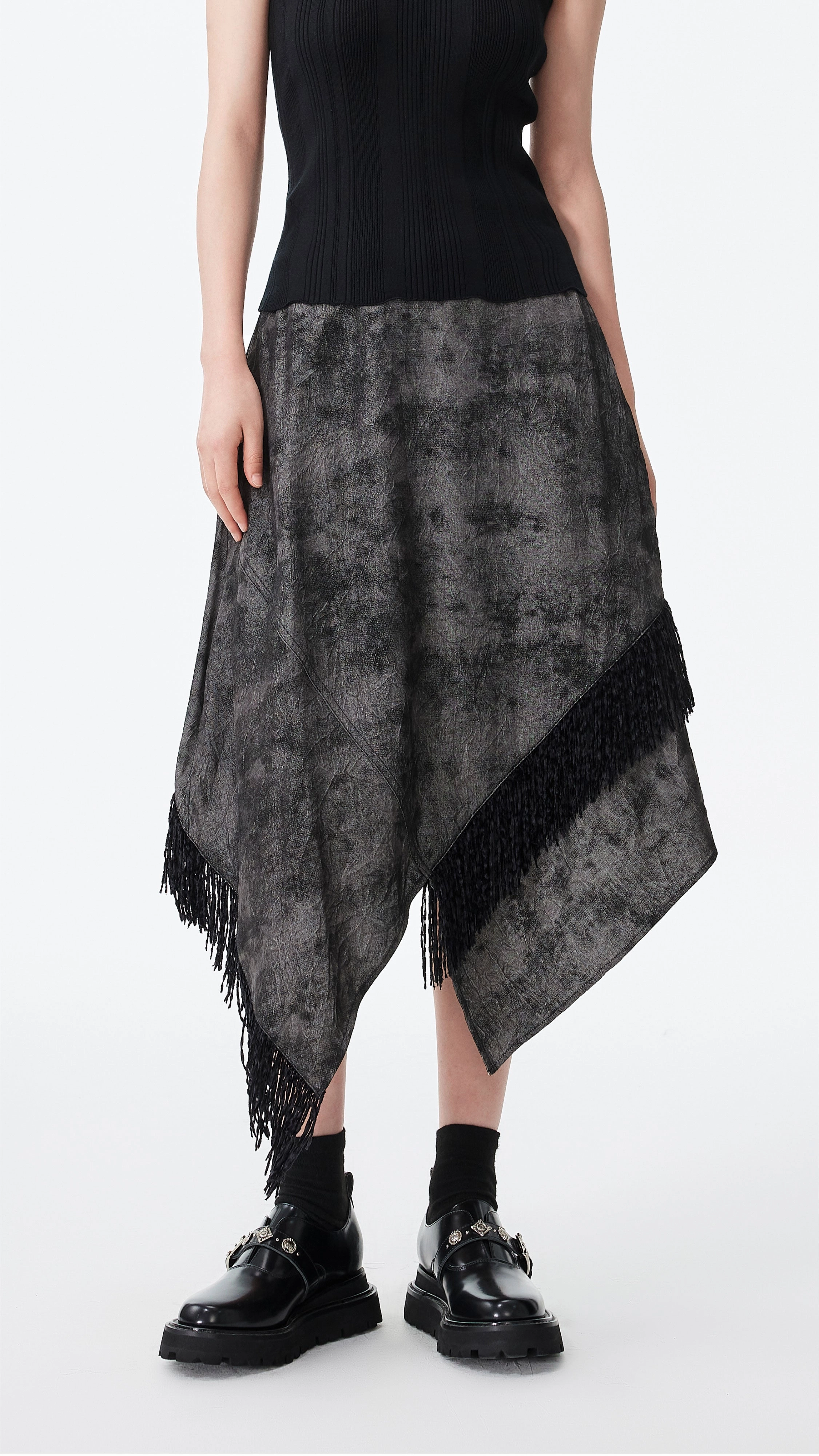 Graceful Look Western Faux Denim Pencil Skirt