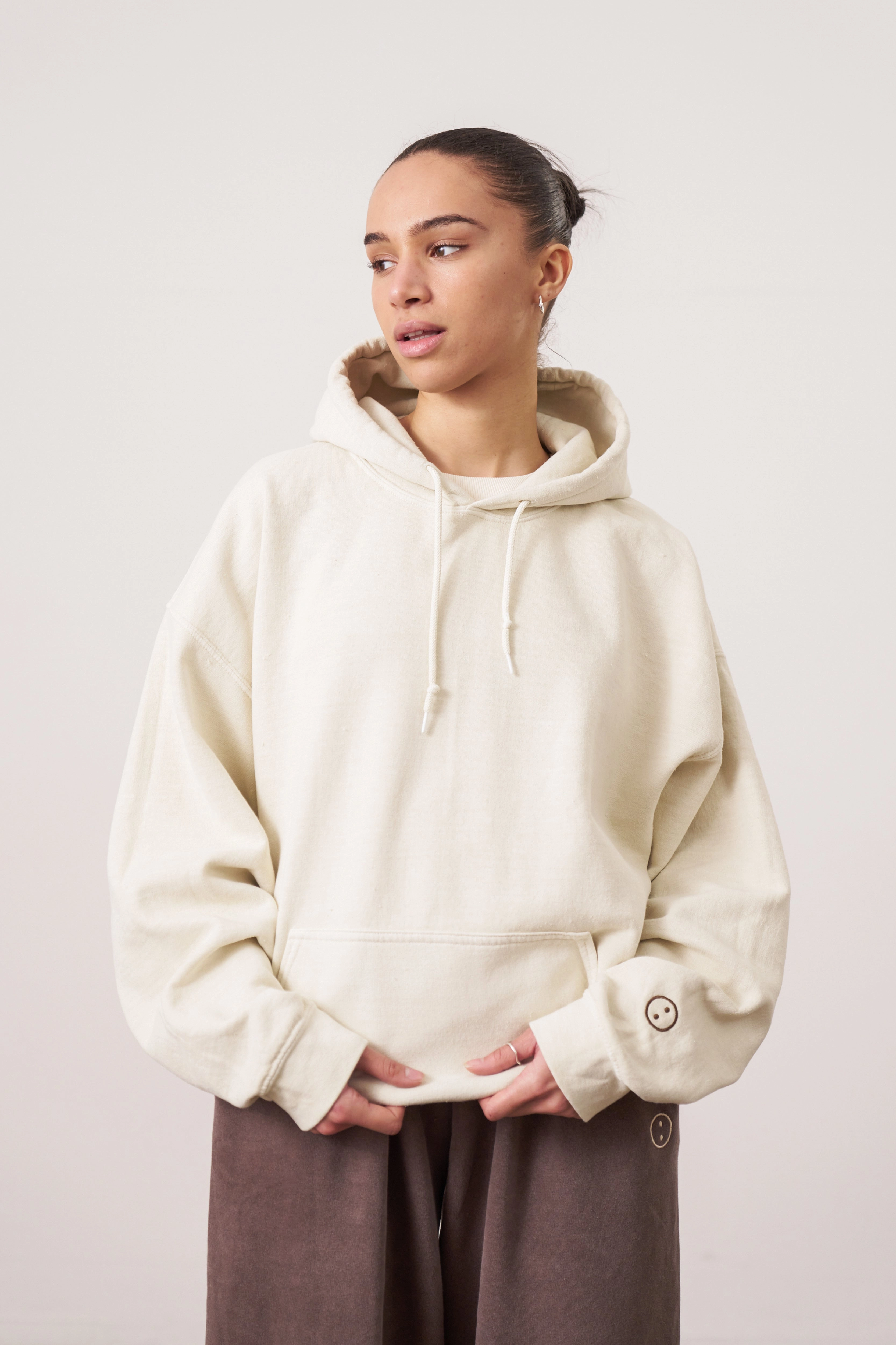 train journey Moisture wicking Essentials Vintage Washed Hoodie - Ivory