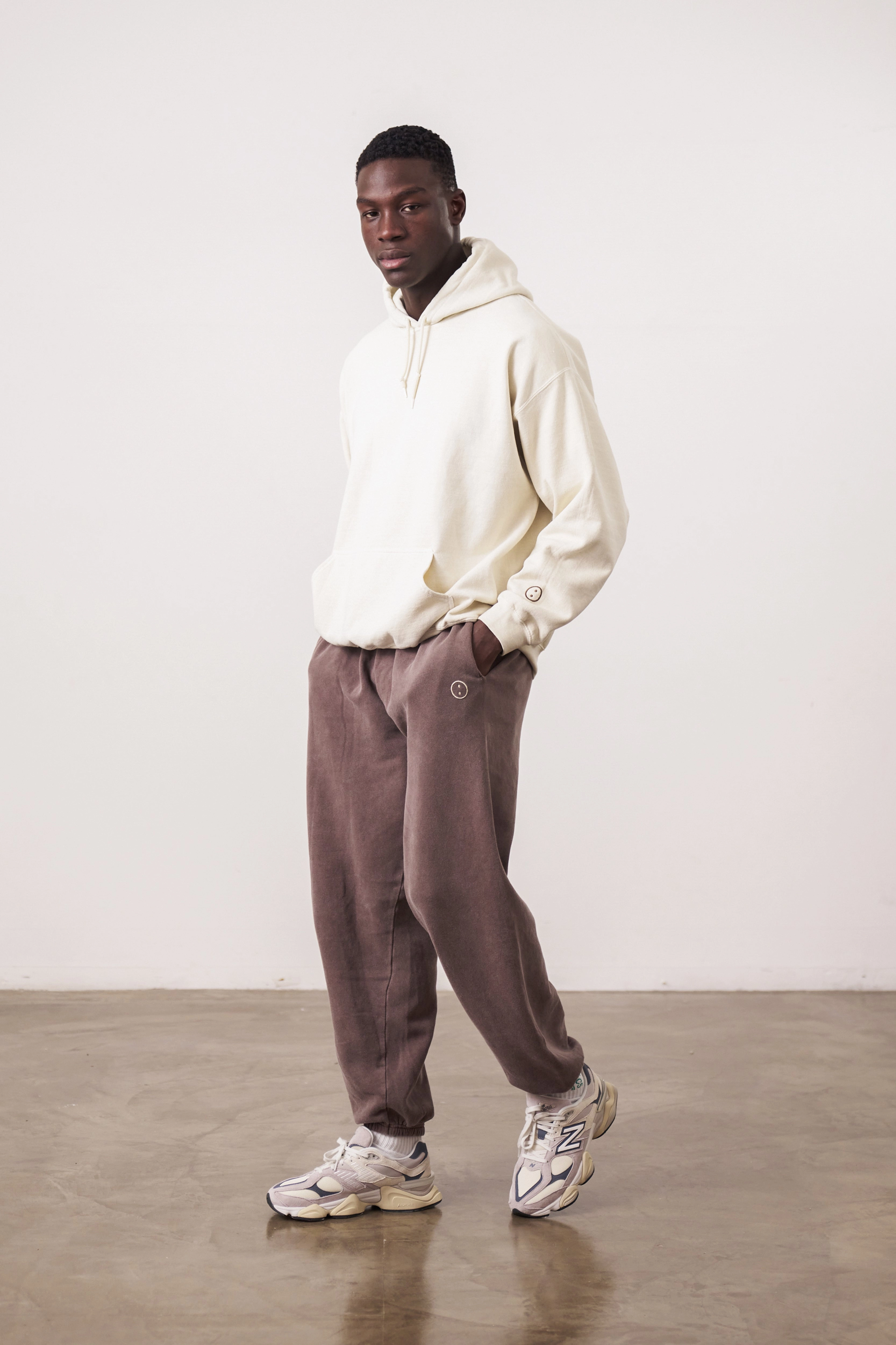 Holiday Outfit Garment Washed Finish Essentials Vintage Washed Hoodie - Ivory