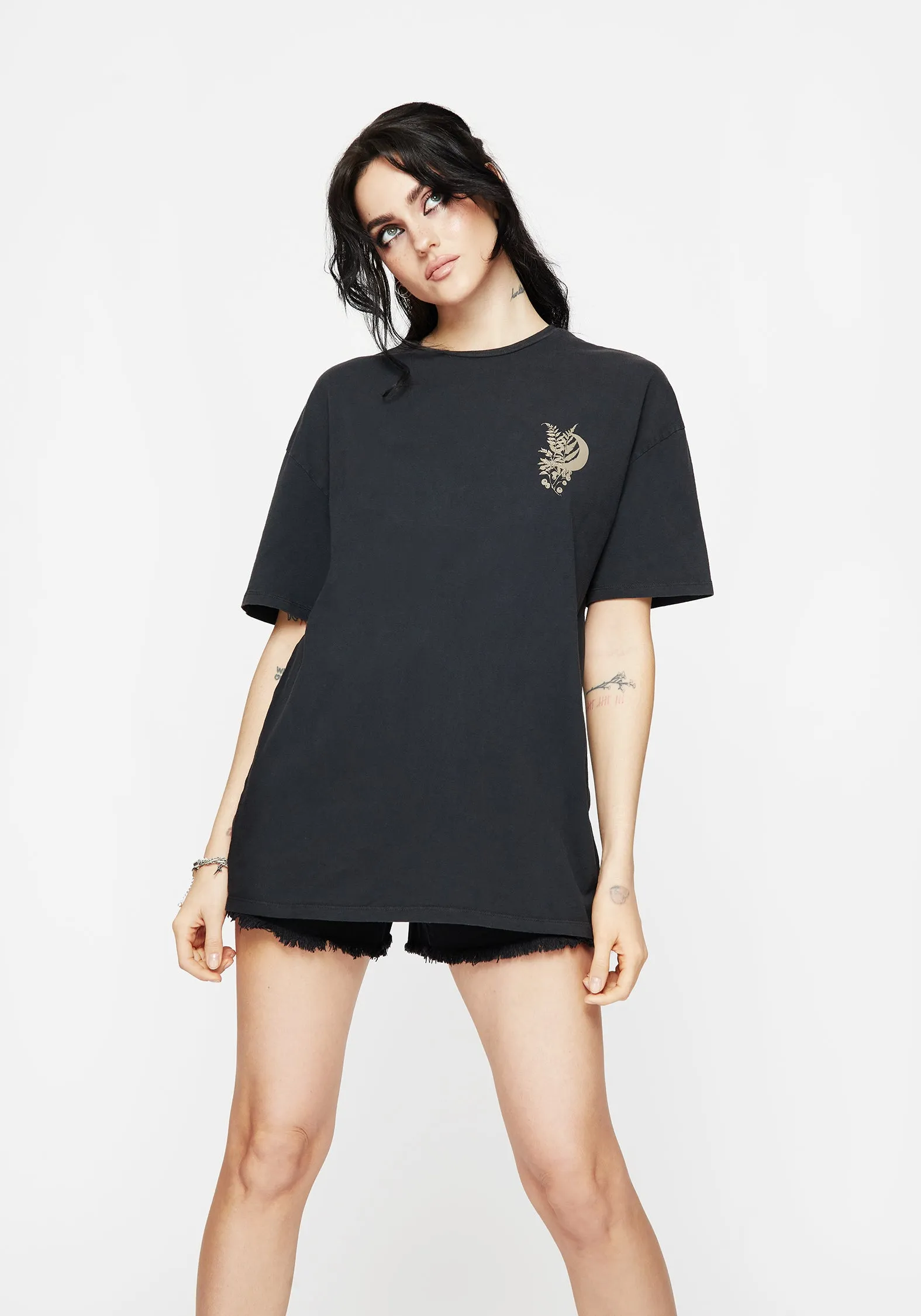DoubleStitchedHem Gravity Cotton Snake Printed T-Shirt