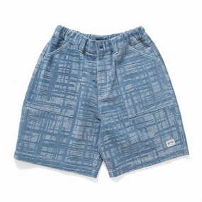 Stylish Fit snap closure (SP397) Jacquard Denim Shorts
