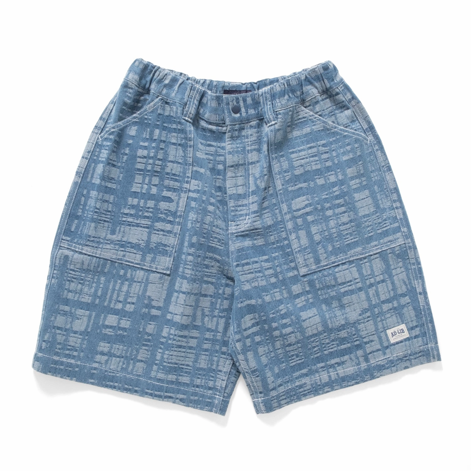Stylish Fit snap closure (SP397) Jacquard Denim Shorts