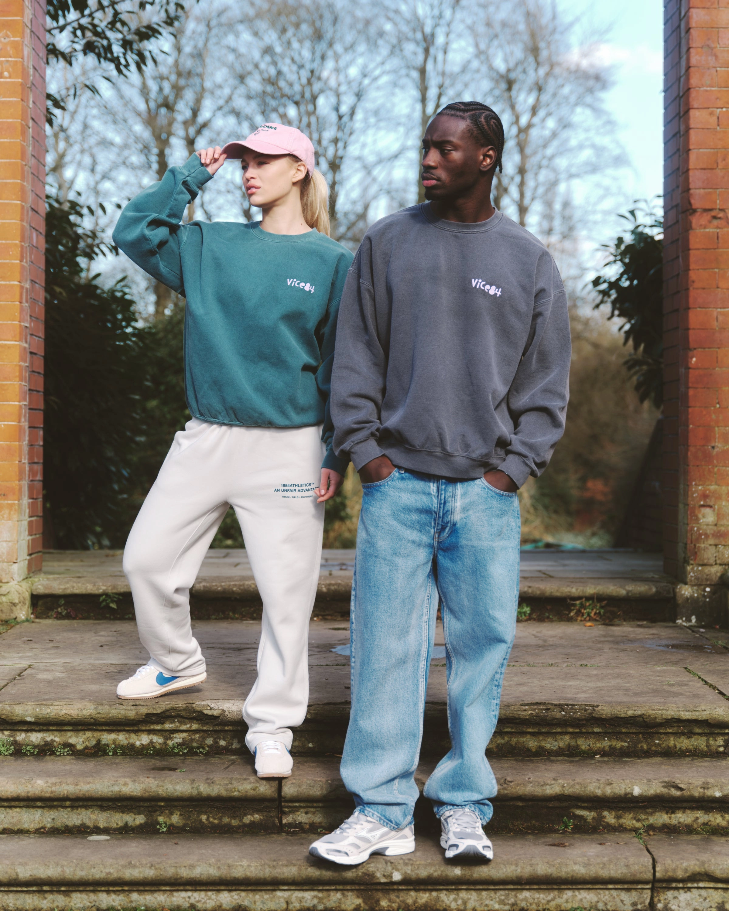 Vice 84 'Athletics' Cuffless Joggers - Bone Flattering Cut