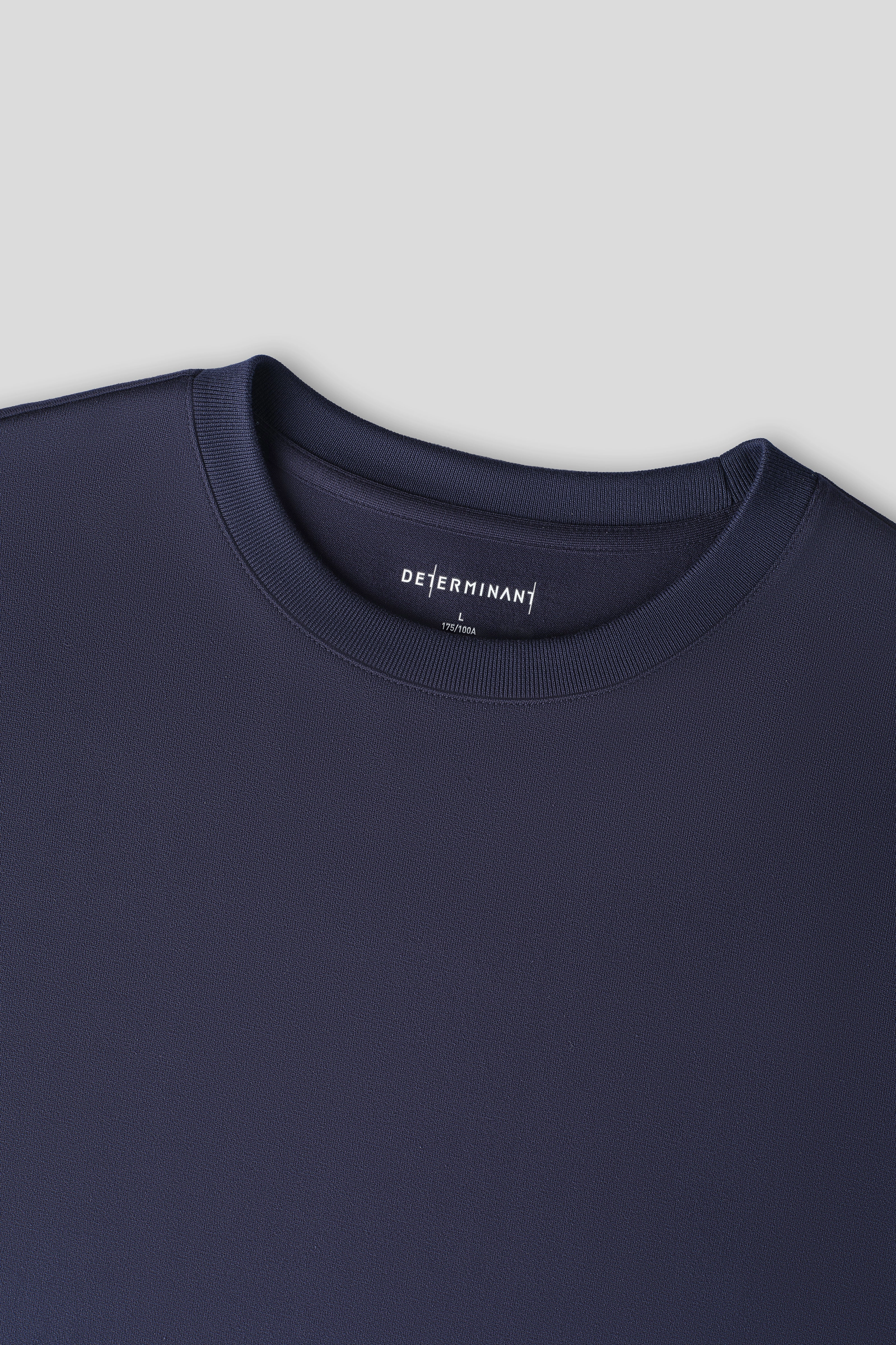 ??Frozen in Tones?? Waterless Dye Crew Neck T-Shirt | Polar Navy NNY240 Simple Fashion