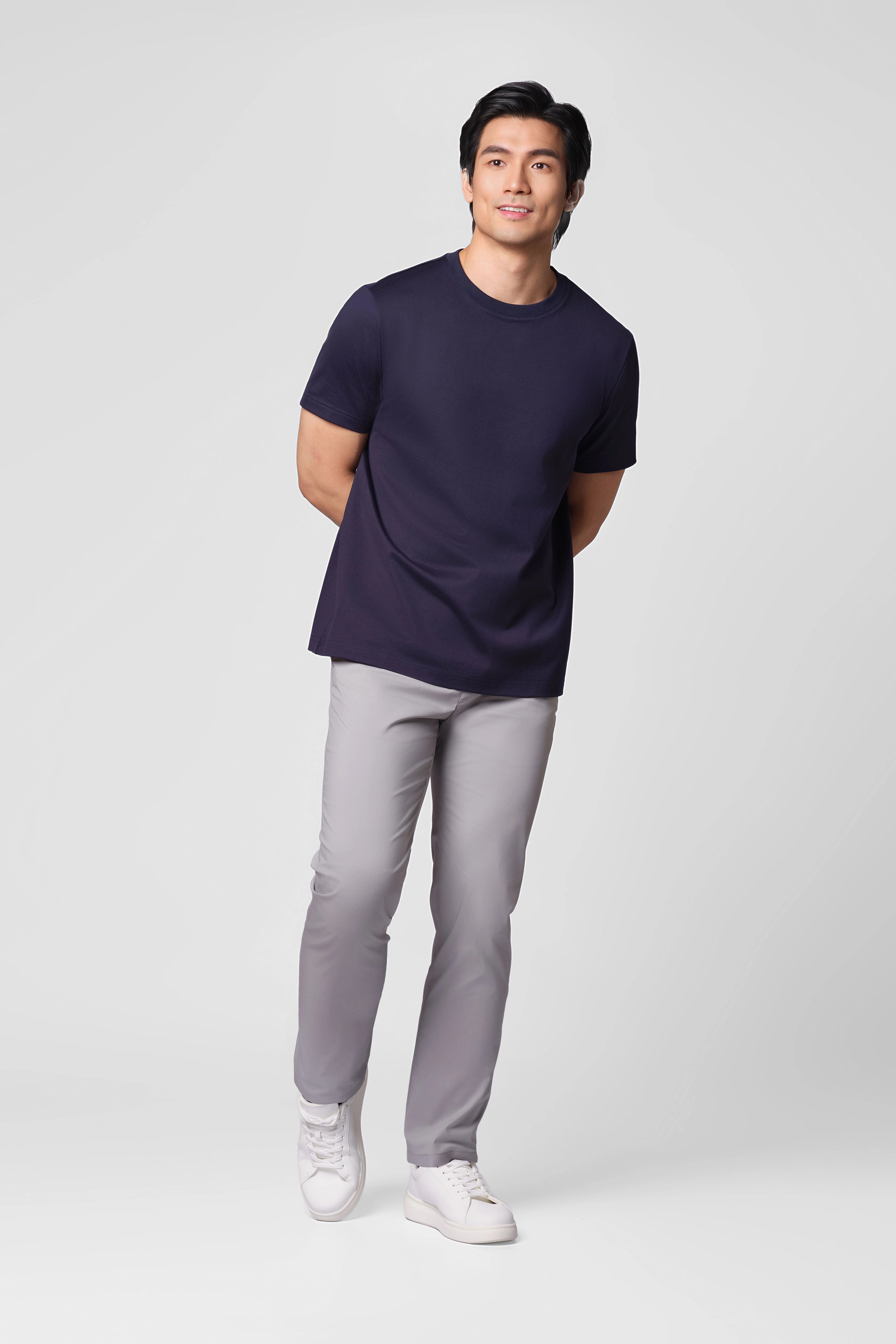 ??Frozen in Tones?? Waterless Dye Crew Neck T-Shirt | Polar Navy NNY240 Versatile Fit Relaxed Comfort Look