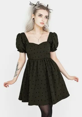 Occasion Ready Chanterelle Velour Puff Sleeve Mini Dress
