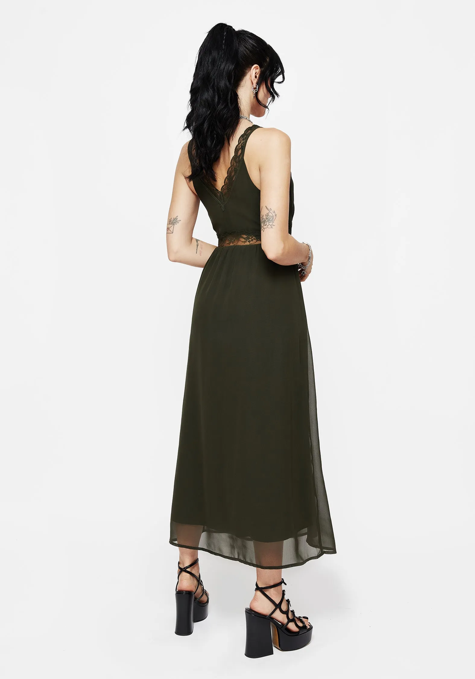 Smart Style Idalia Lace Insert Cami Midi Dress