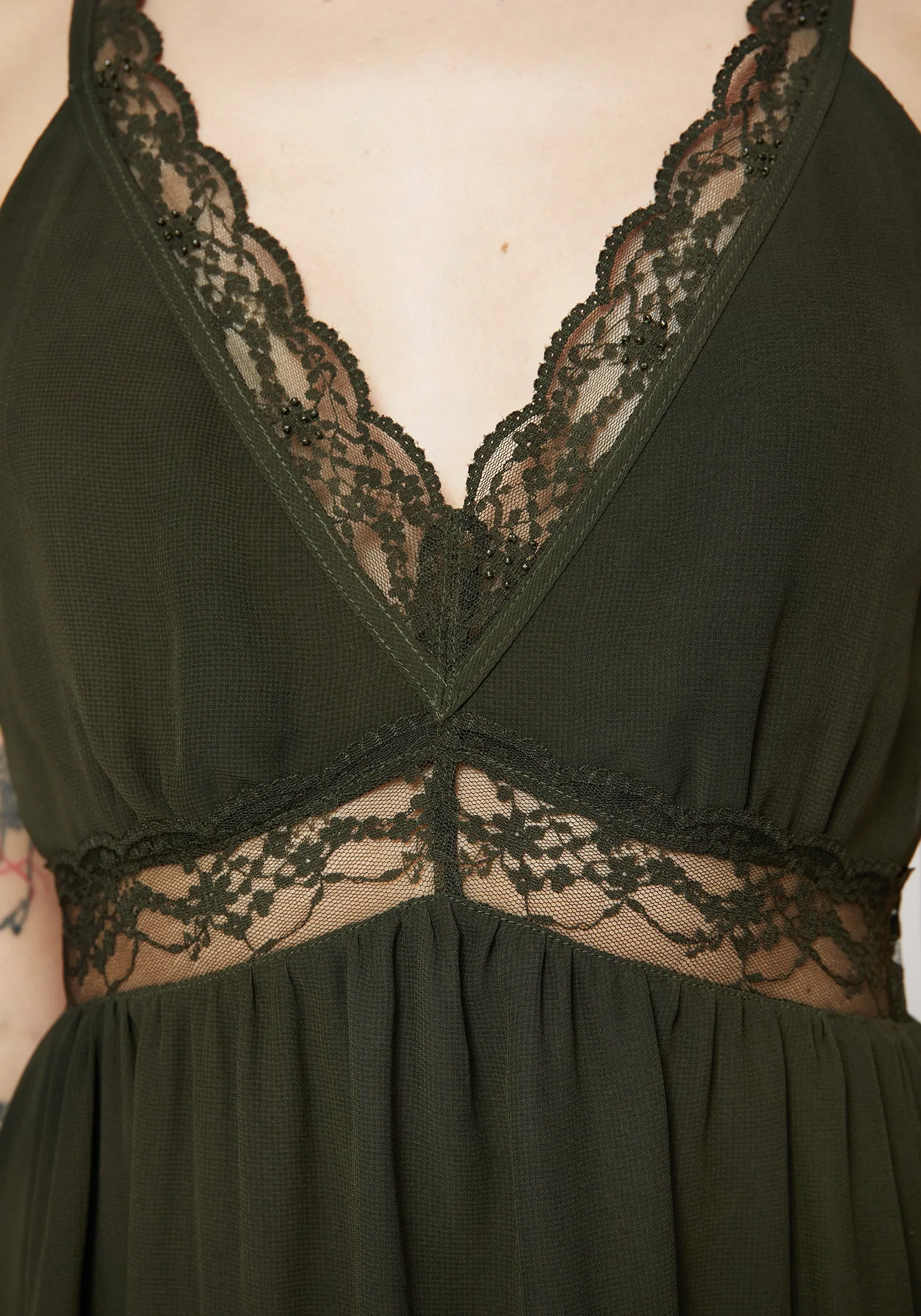 Idalia Lace Insert Cami Midi Dress Flattering Look Wear Stylish Appeal