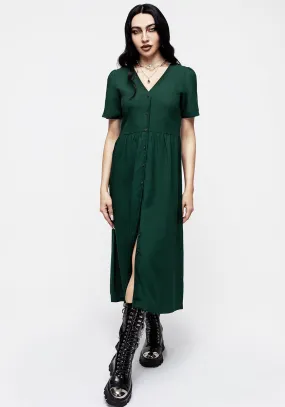 Realm Button Down Midi Dress - Sycamore Green Daily Casual custom-fit