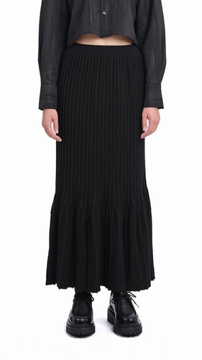 Simple Fit Smooth Look Knitted Fishtail Skirt