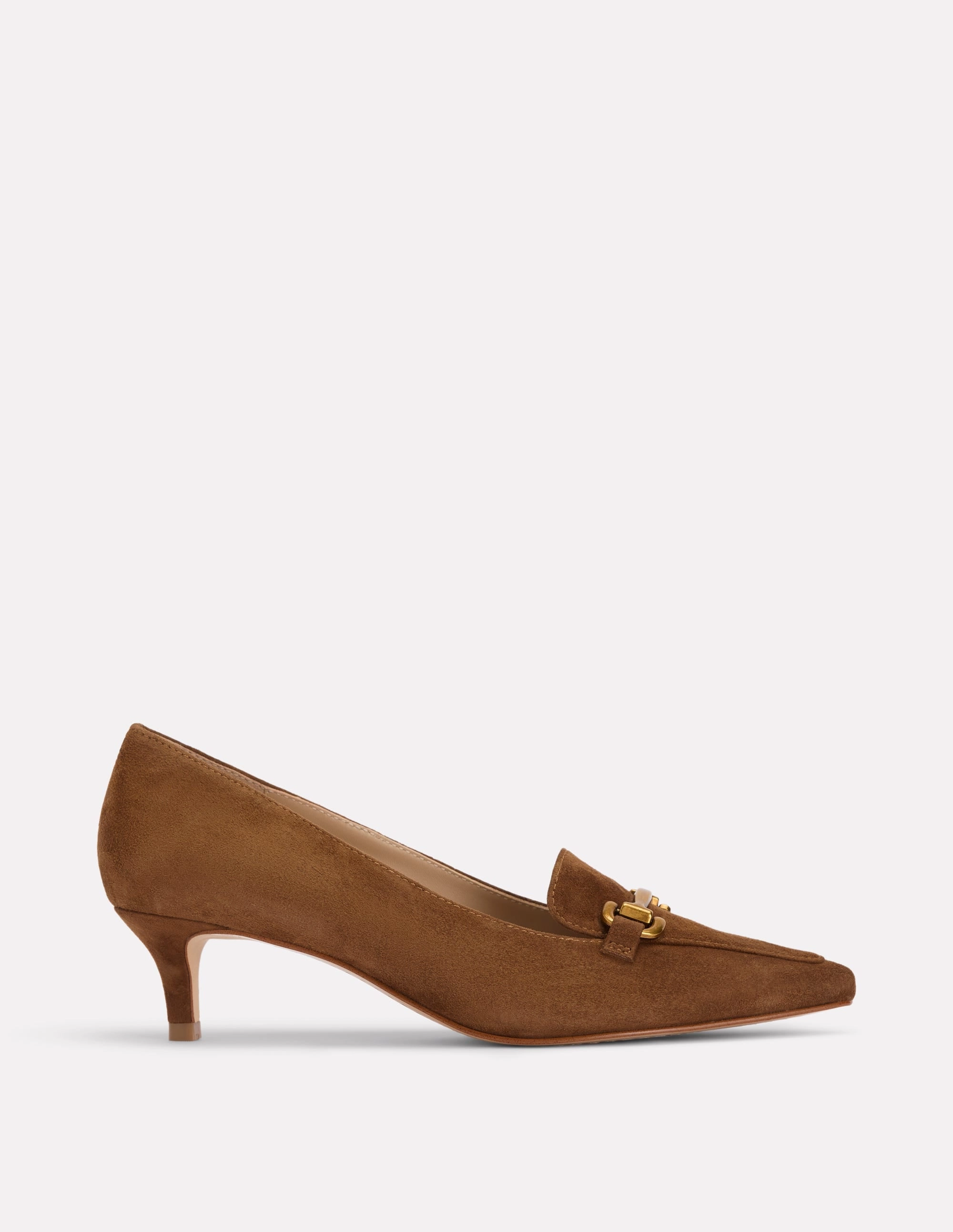 Iris Heel Snaffle Point Loafer-Raw Umber Lightweight Upper