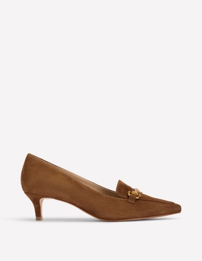 Iris Heel Snaffle Point Loafer-Raw Umber Lightweight Upper