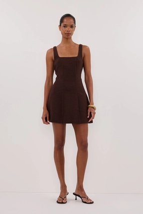 NIEVE CHOCOLATE SLEEVELESS MINI DRESS Nordic Calm
