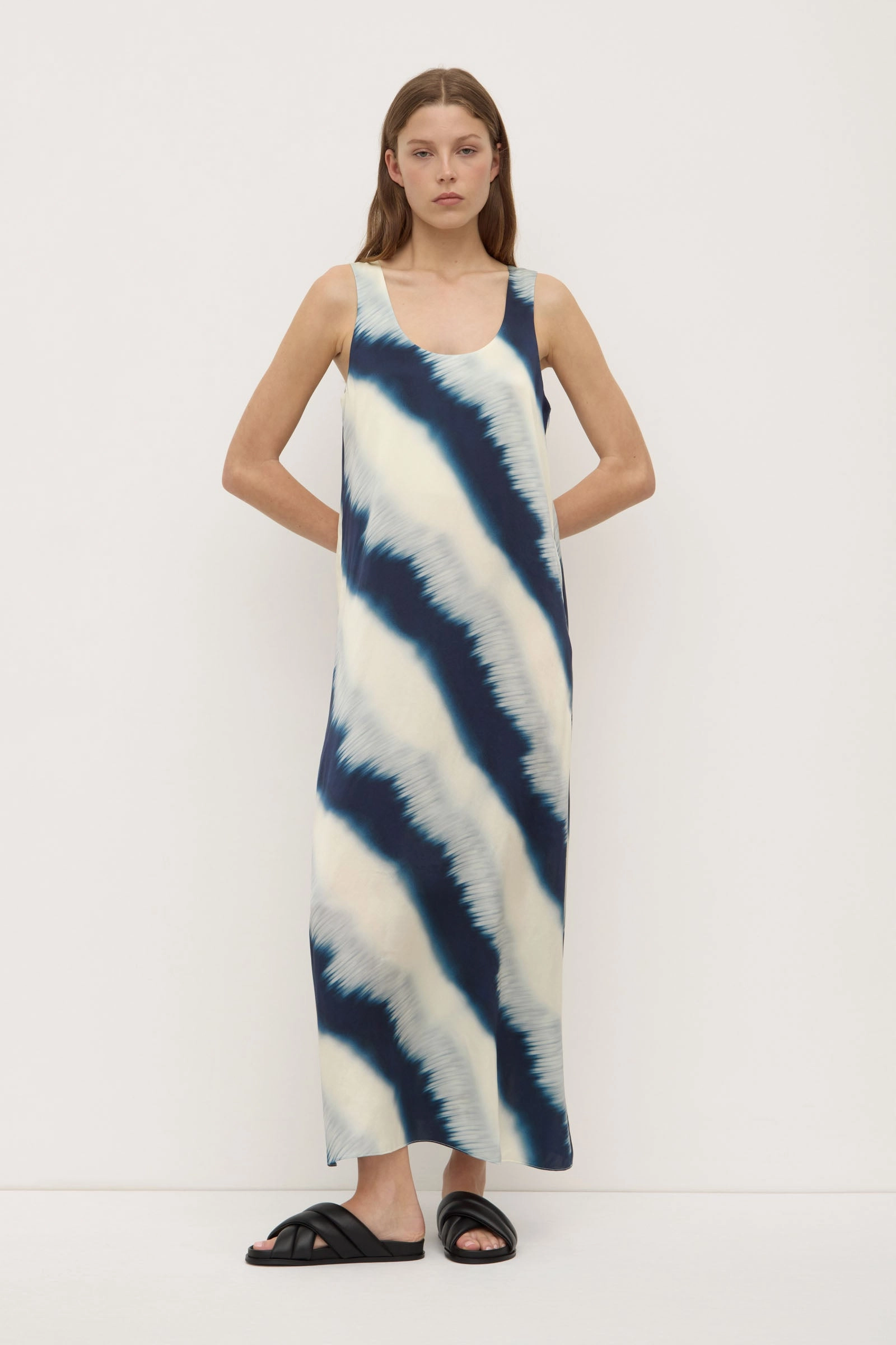Timeless Wearable Feminine Movement Marabella Silk Midi Dress