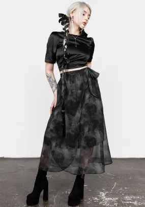 Bold Print Tempest Tie Waist Midaxi Skirt