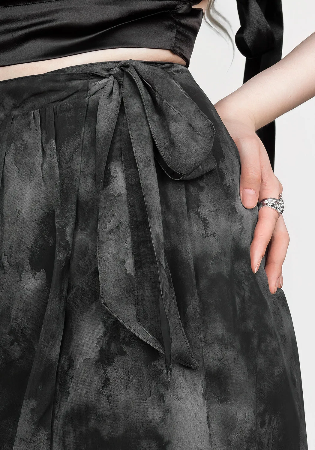 Cozy Movement Outfit Mix Tempest Tie Waist Midaxi Skirt